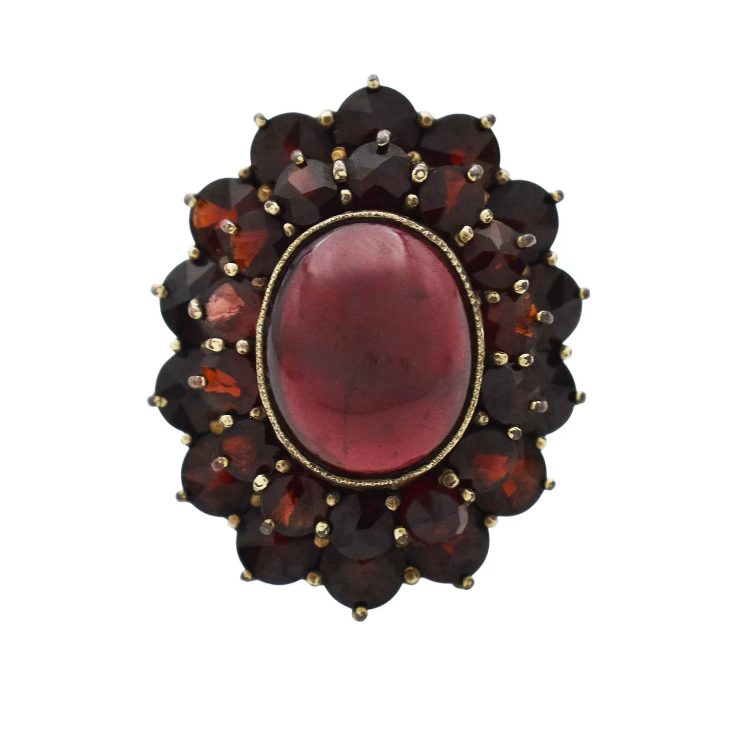 Antique Bohemian Garnet Ring Gold