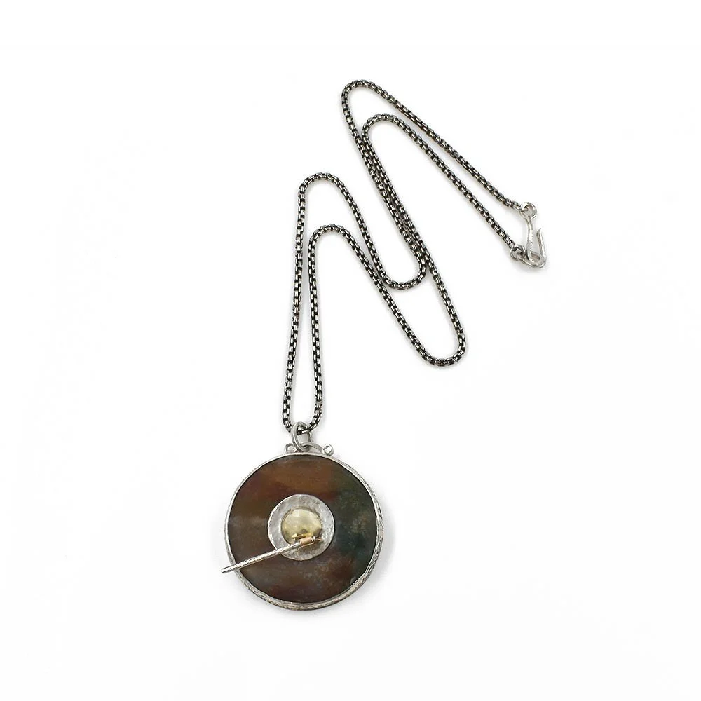 James Cleland Nordic Agate Pendant Silver