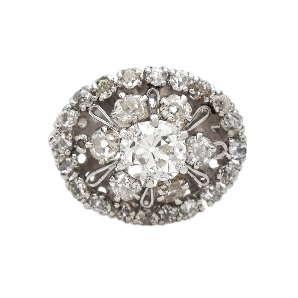 Antique Deco Diamond Ring Platinum