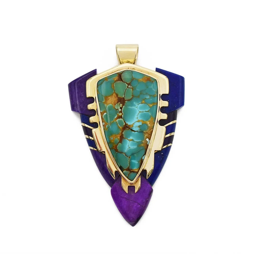 Raoul Sosa Turquoise Pendant Gold
