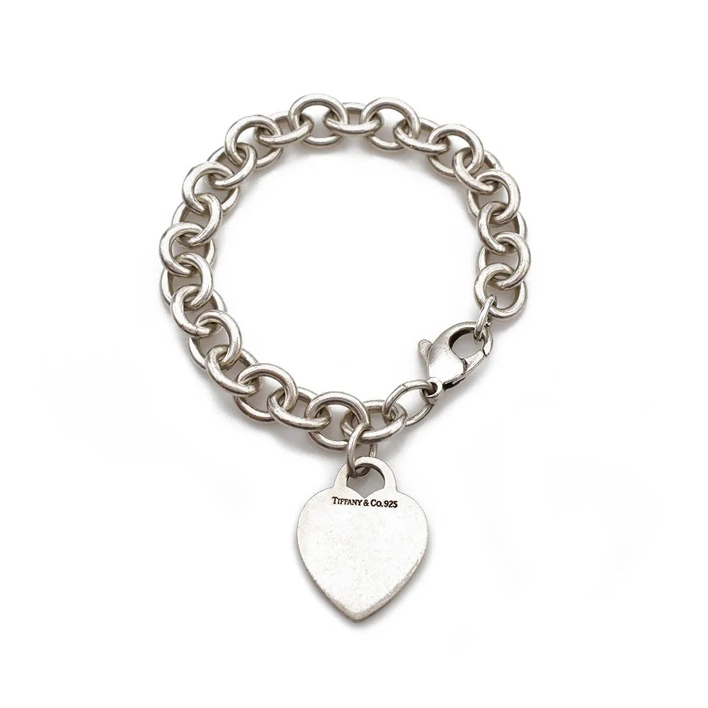 Tiffany & Co. Heart Charm Bracelet Sterling Silver