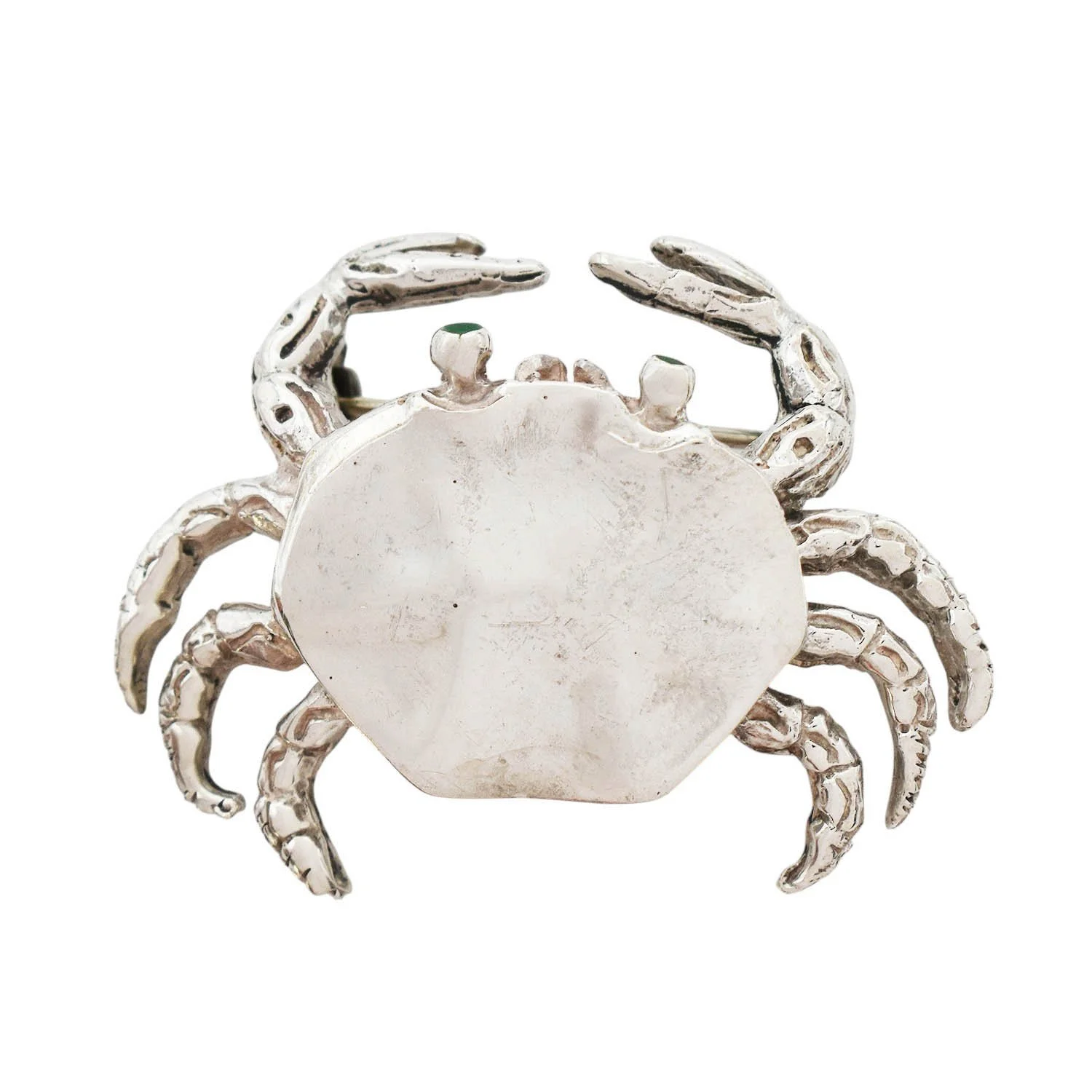 Vintage Silver Crab Brooch Pin