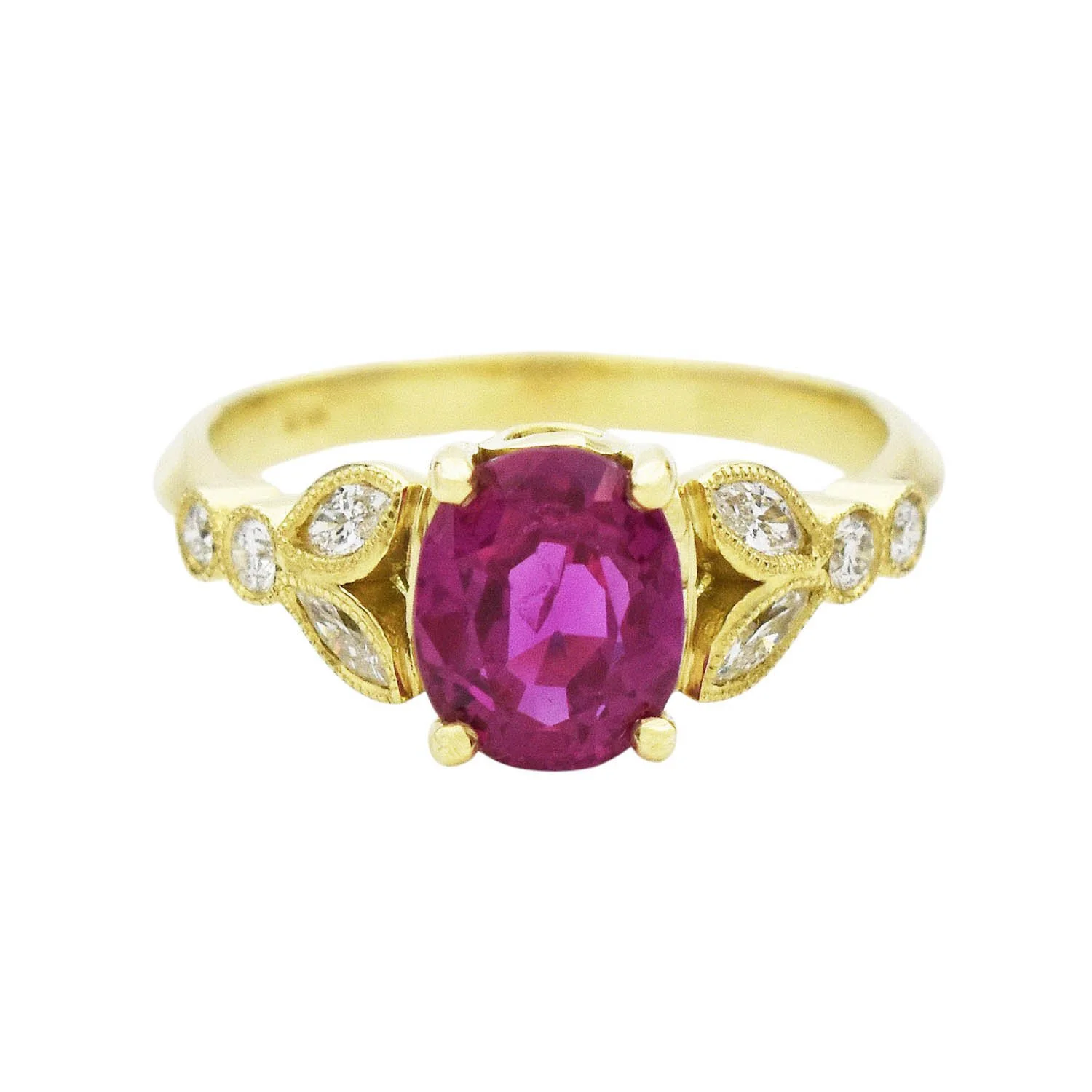 2.22 Carat No-Heat Pink Sapphire Ring - GIA