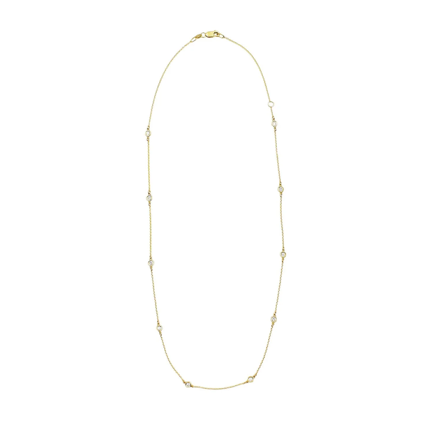 0.49 Carat Adjustable Diamond Station Necklace