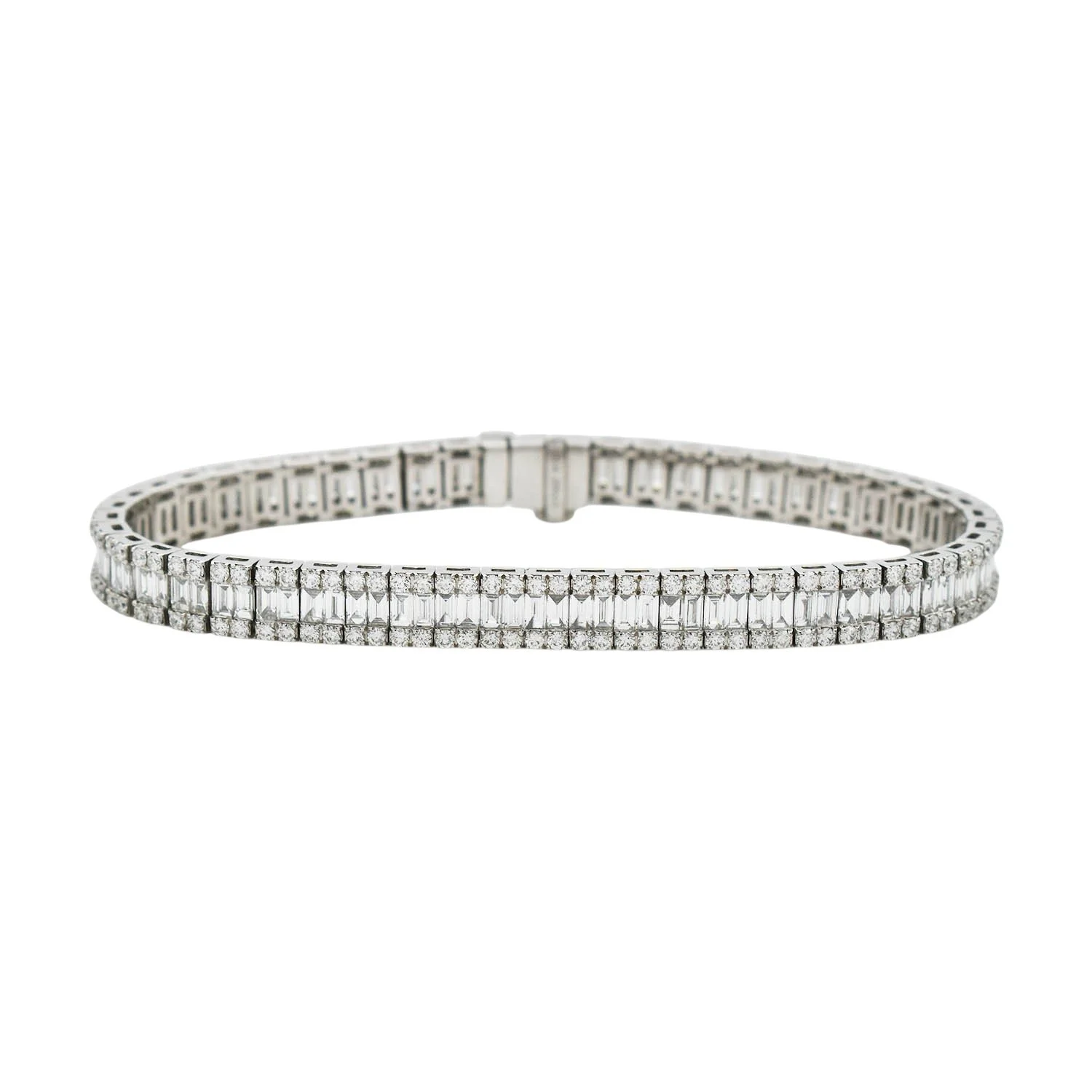 10 Carat Baguette Diamond Line Bracelet