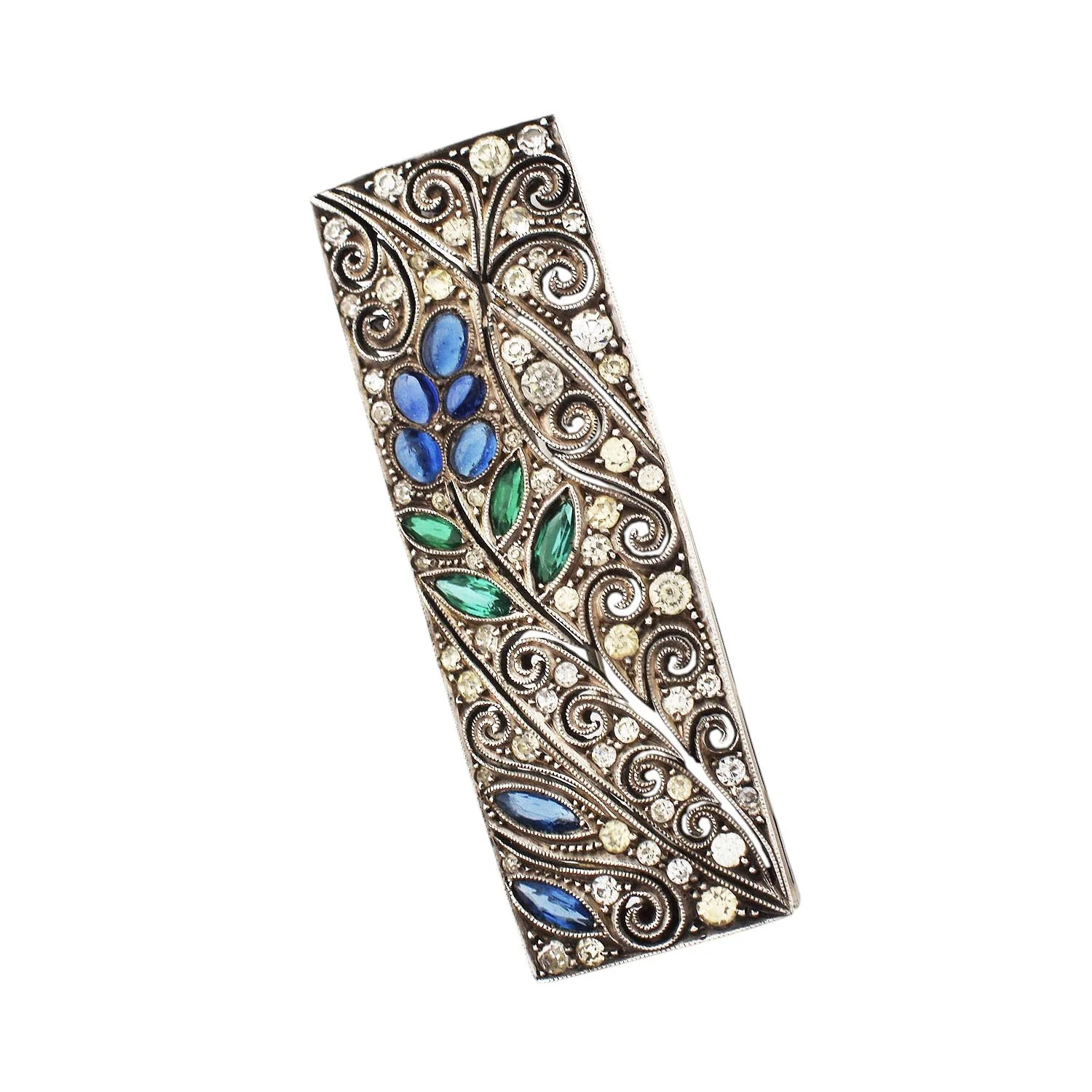 Art Deco Garden Pin Silver