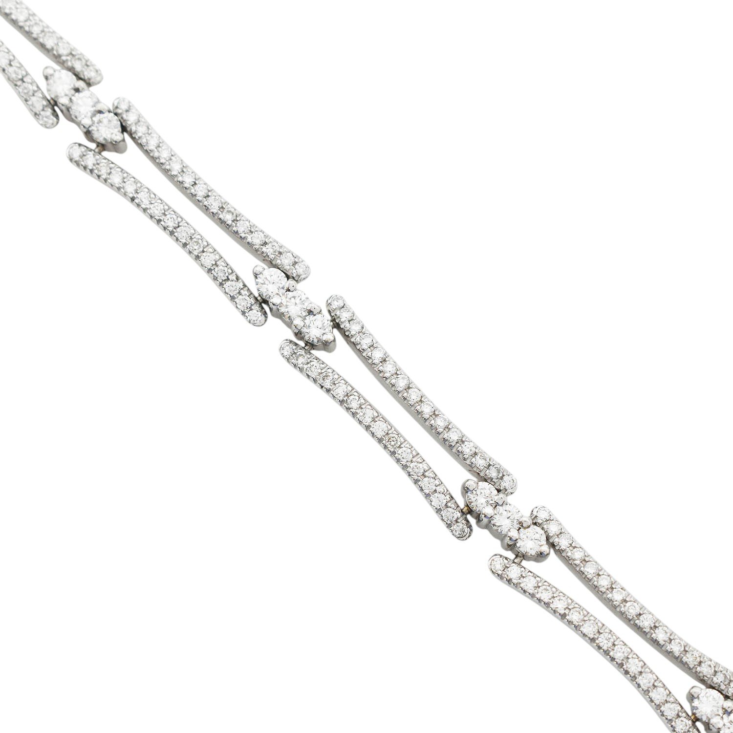 18K Fancy Link Diamond Bracelet