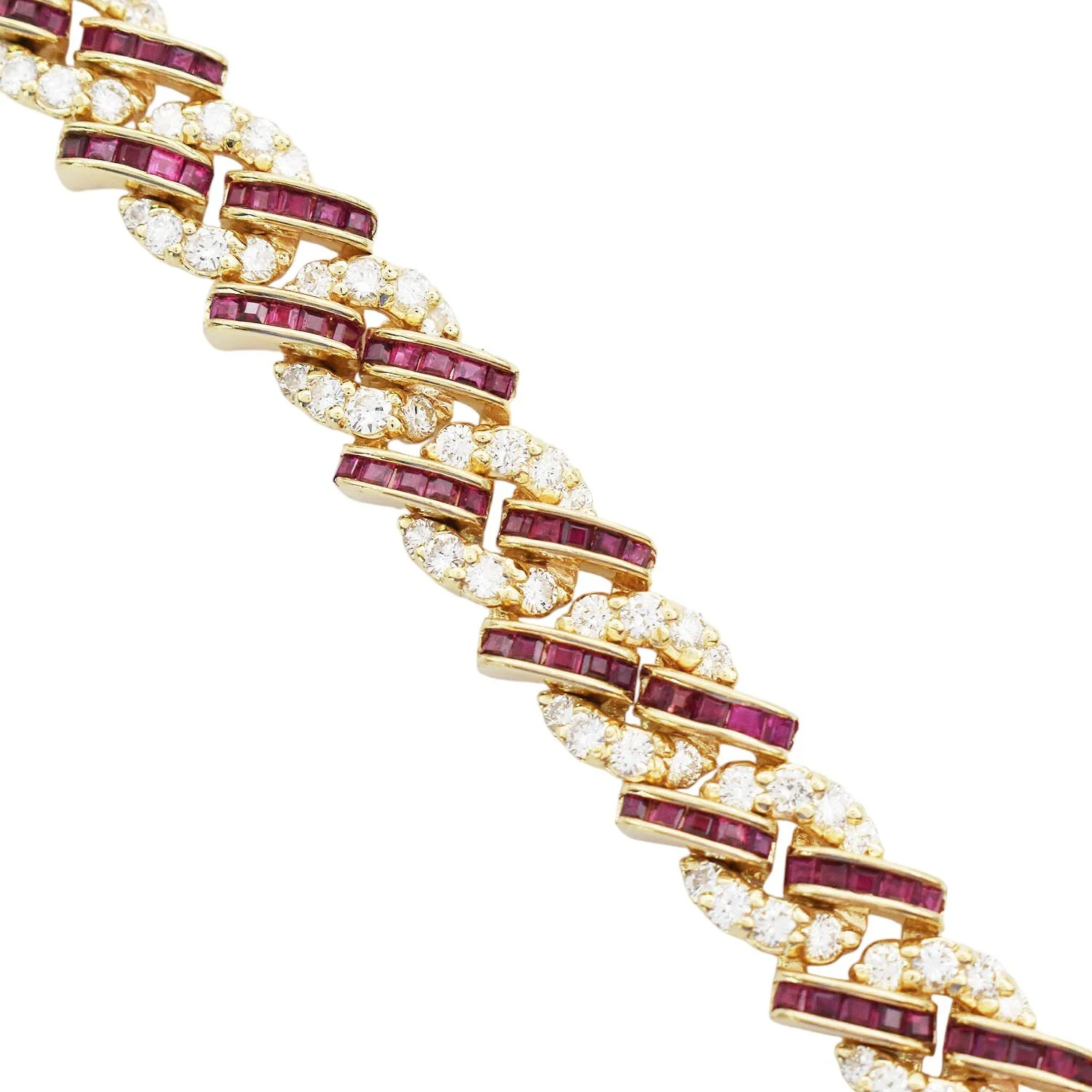 Mid-Century Ruby Diamond Bracelet