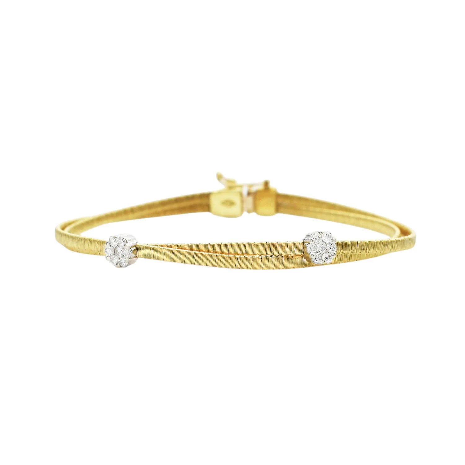 18K Diamond Cluster Station Bracelet