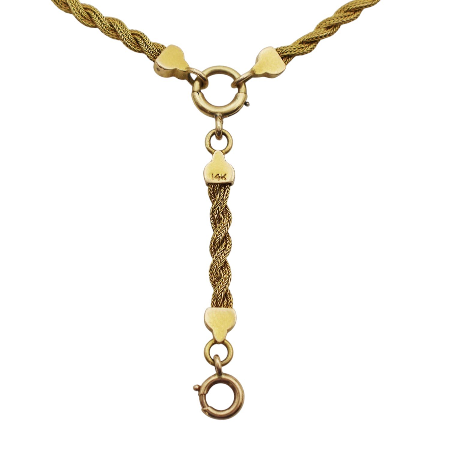 Antique Victorian Foxtail Mesh Chain Necklace Gold | Antique & Estate ...