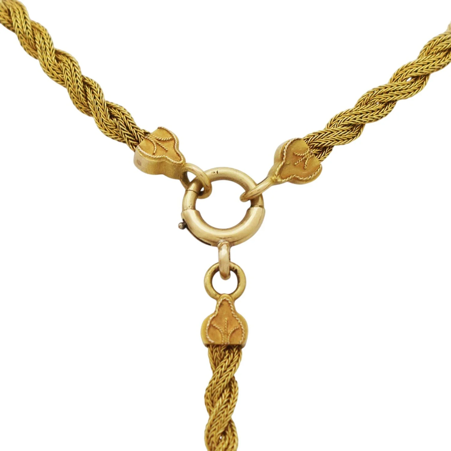 Antique Victorian Foxtail Mesh Chain Necklace Gold | Antique & Estate ...
