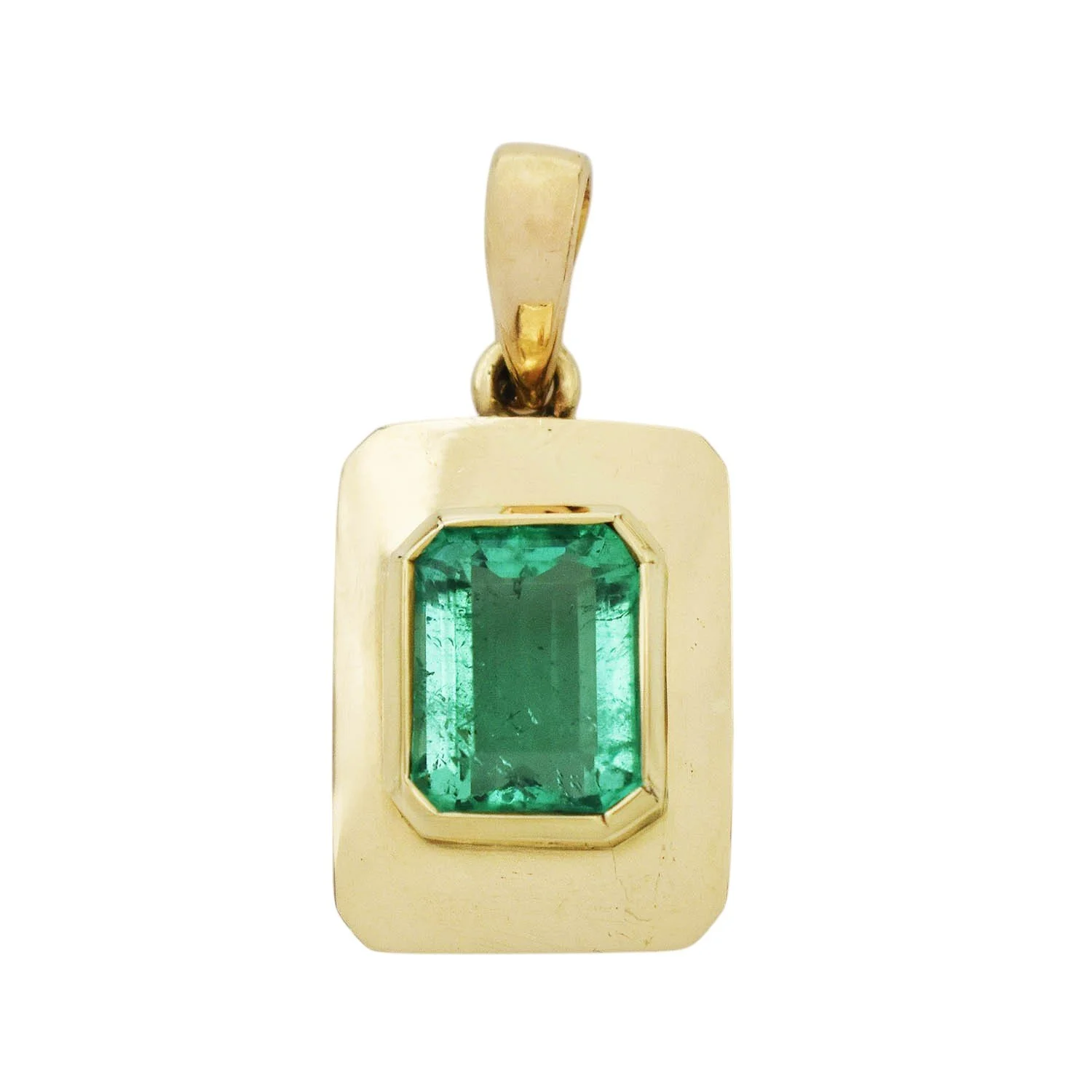 Vintage 18K Emerald Pendant