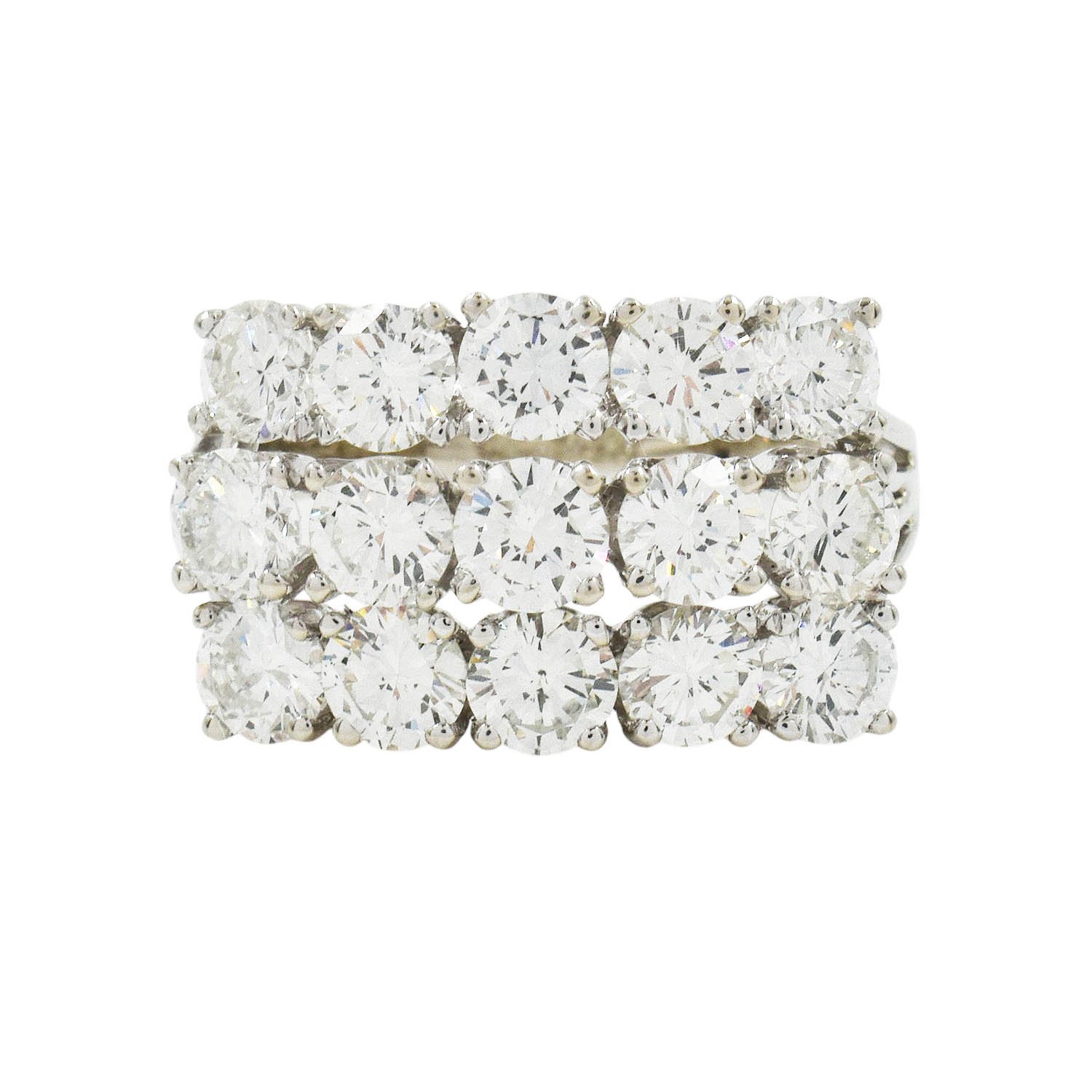 3 Row Wide Diamond Band - James Apffel