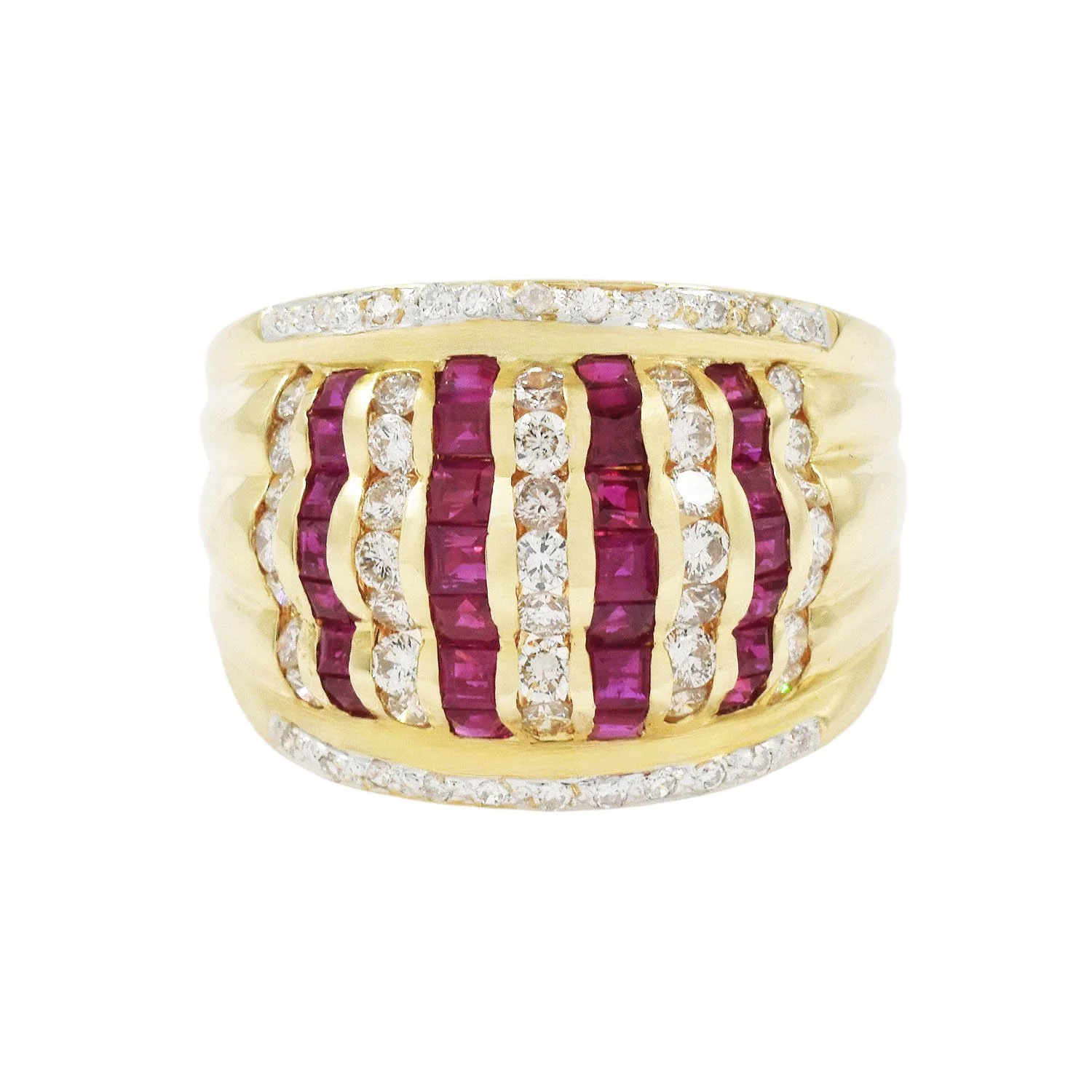 18K Ruby Diamond Cigar Band