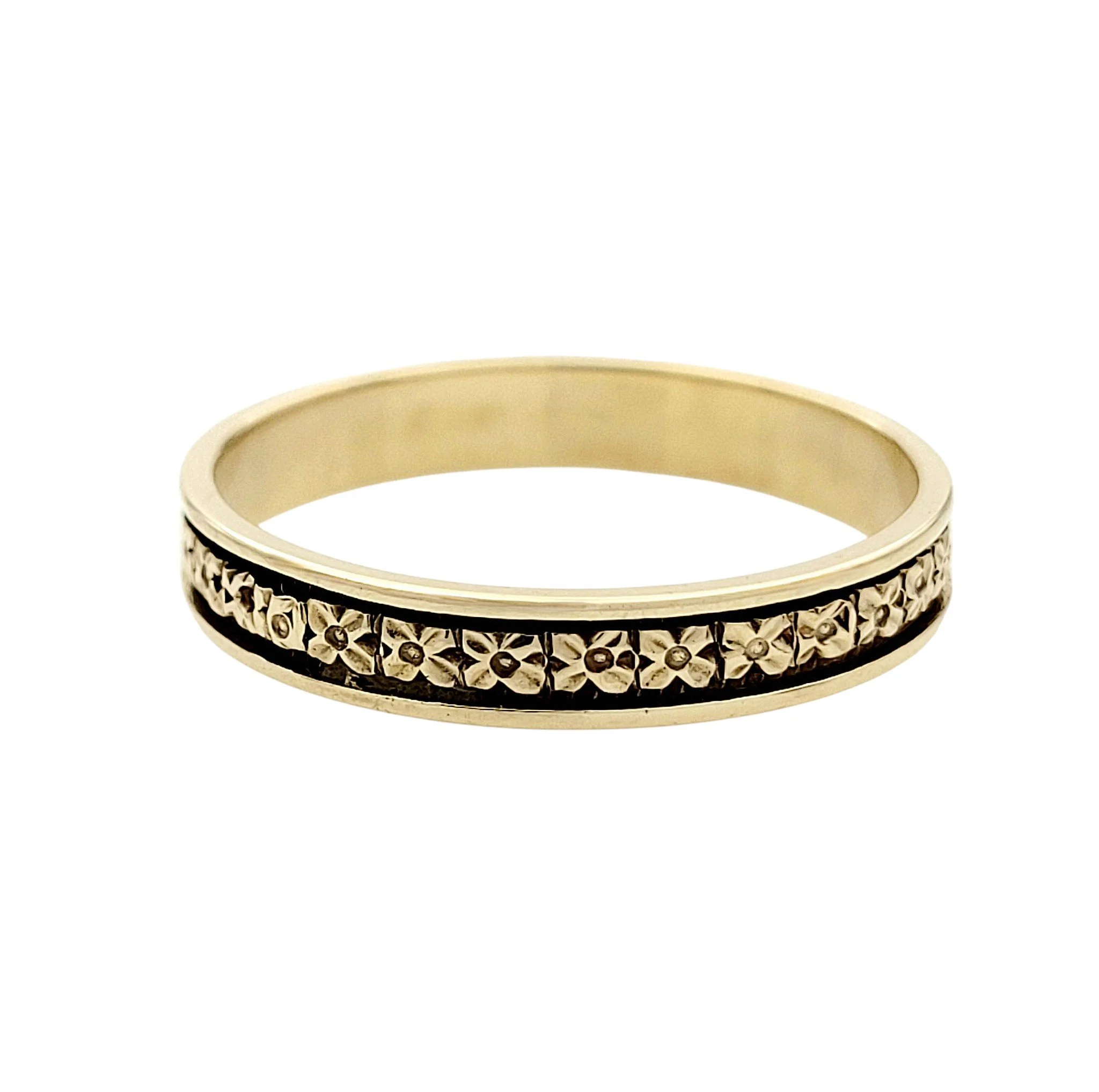 Flower Blossom Band Ring Gold