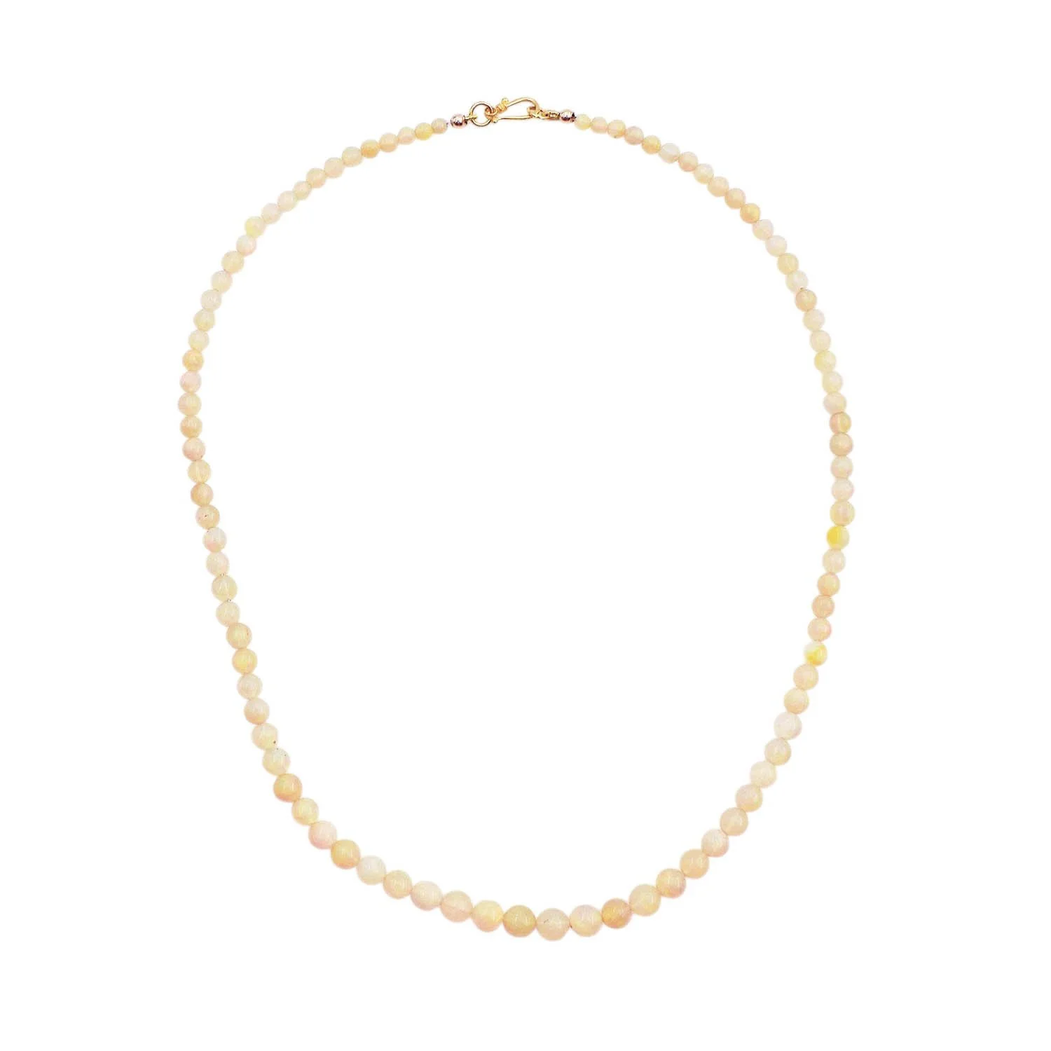 18K Graduated Opal Bead Necklace