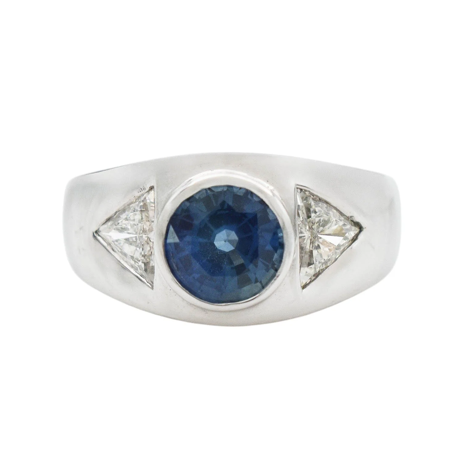 Krasnow Bros. Sapphire Diamond Ring - GIA