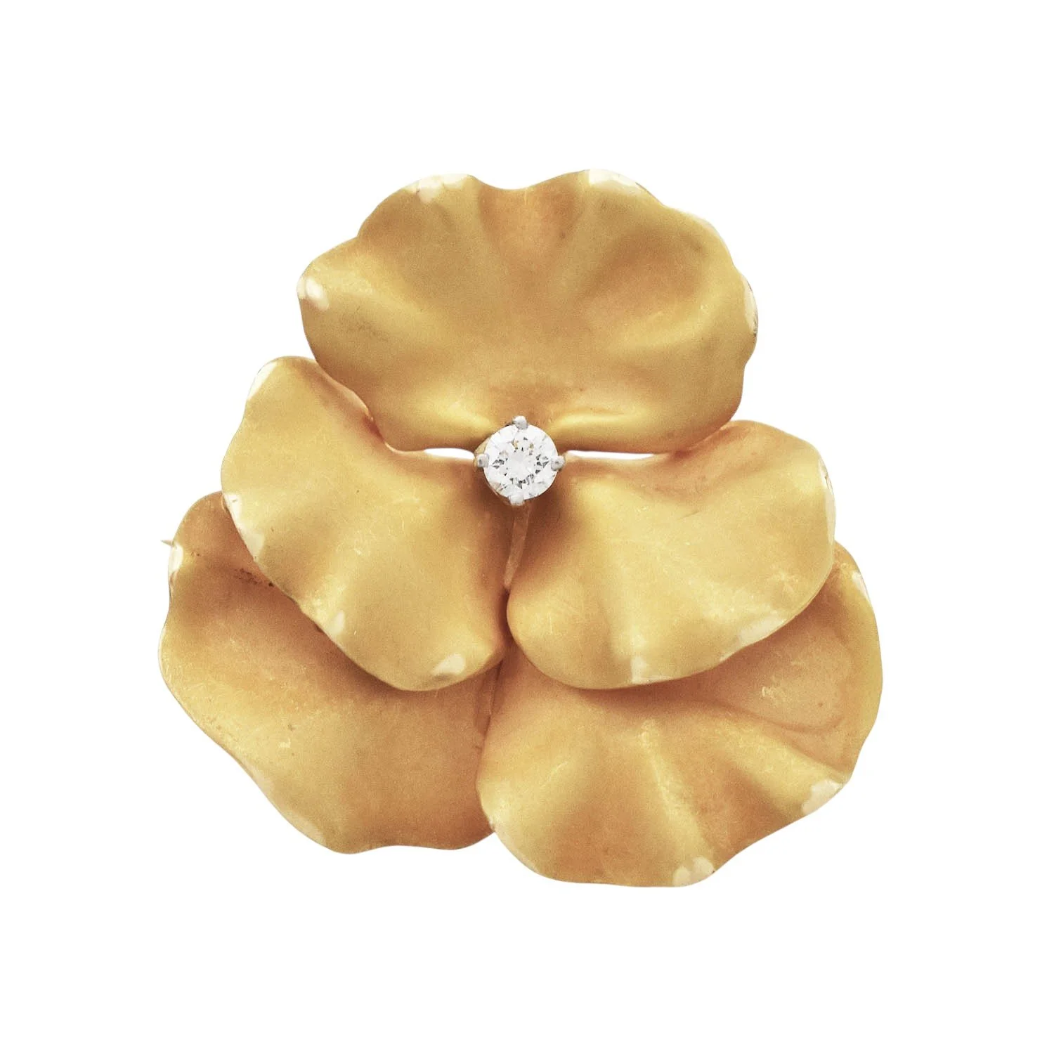 Art Nouveau Diamond Pansy Brooch