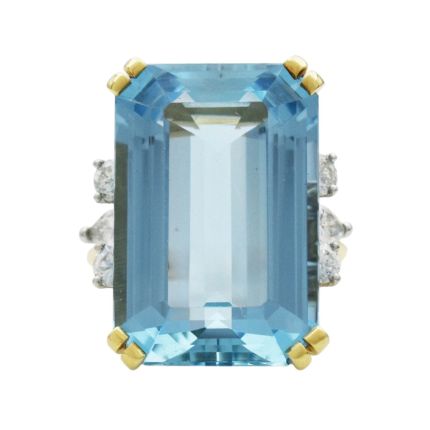 20.45 Carat Aquamarine Diamond Ring