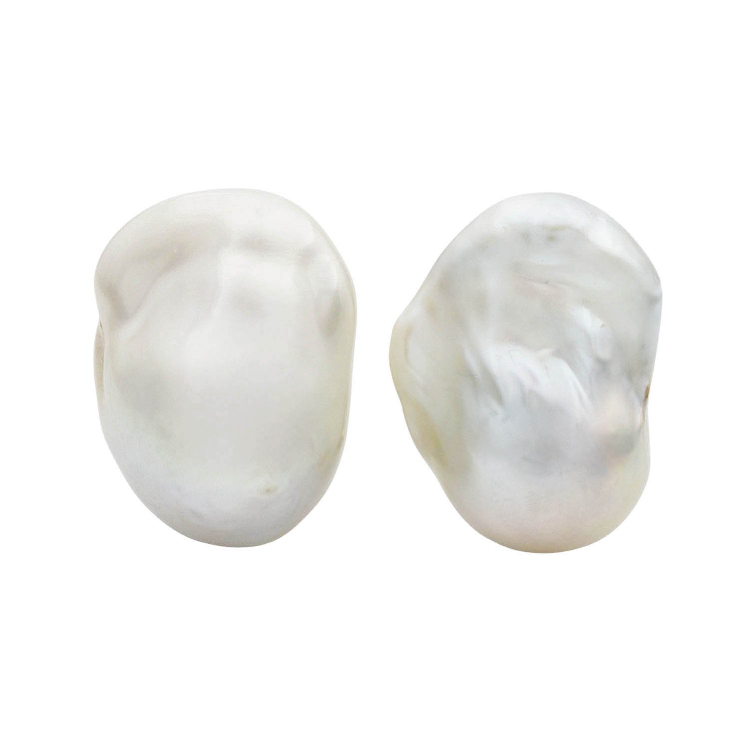 Yvel South Sea Baroque Pearl Clip-On Earrings
