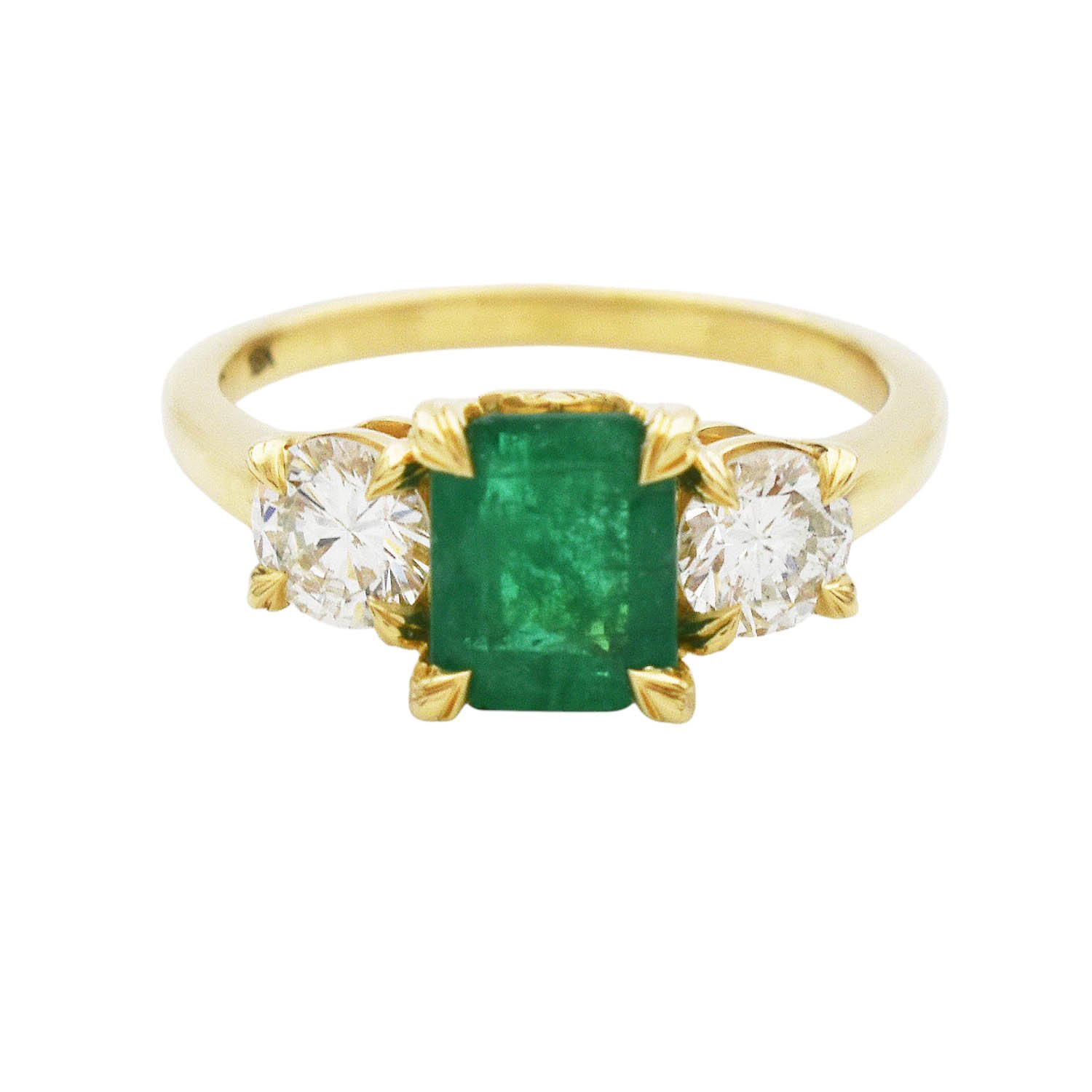 1.49 Carat Emerald Diamond Ring - GIA Russia F1