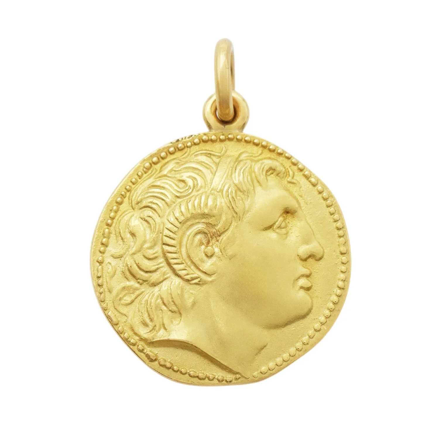 Alexander the Great 18K Disc Pendant