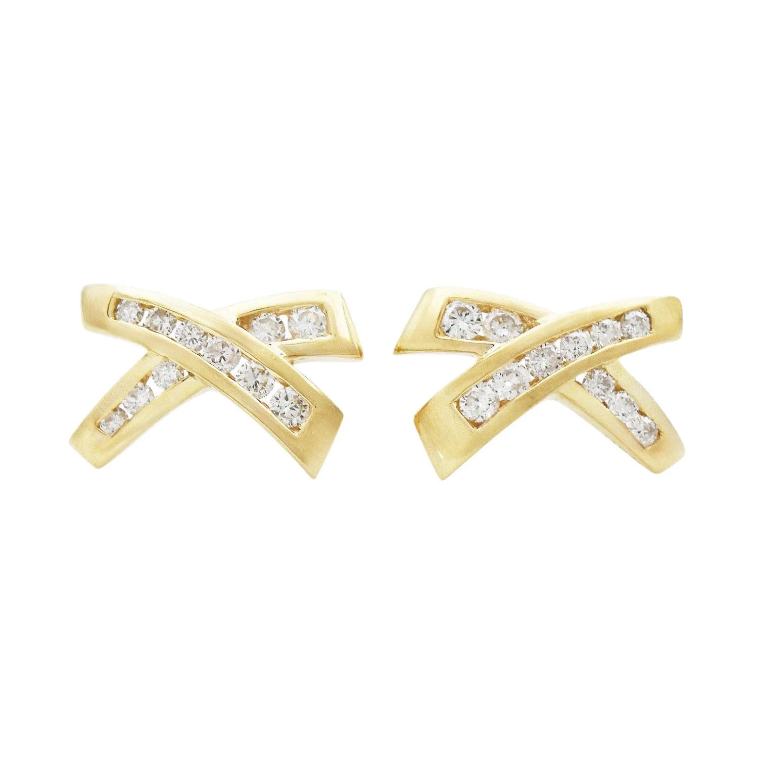 Diamond X Stud Earrings