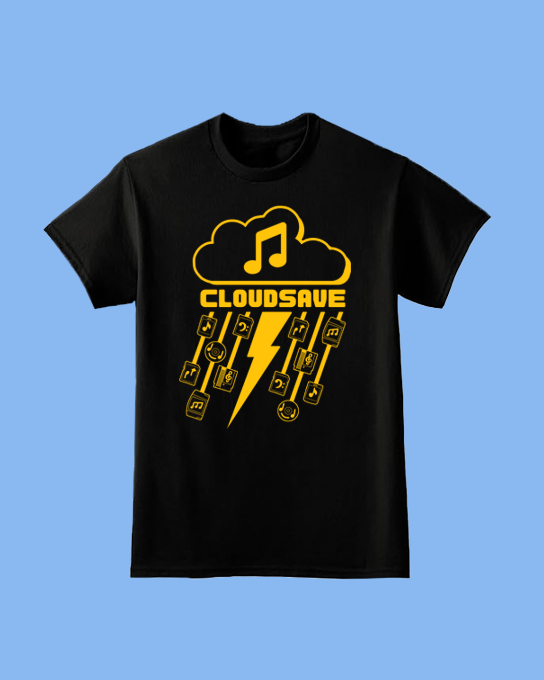 Make It Rain - Yellow on Black Tee