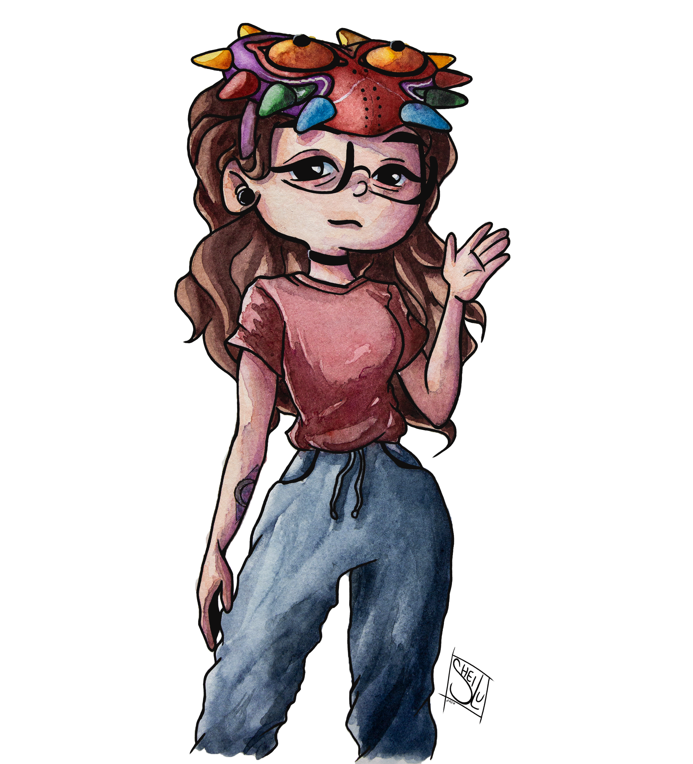 retrato de Shei a acuarela by Nahomi Luna 2020.png