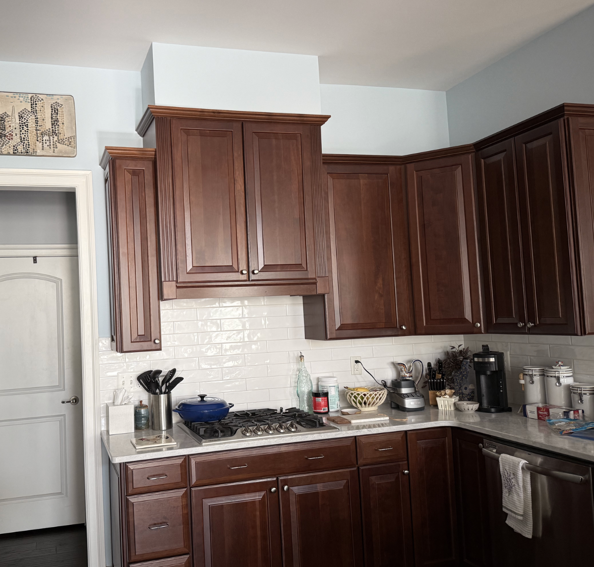 Kitchen with old cabinets