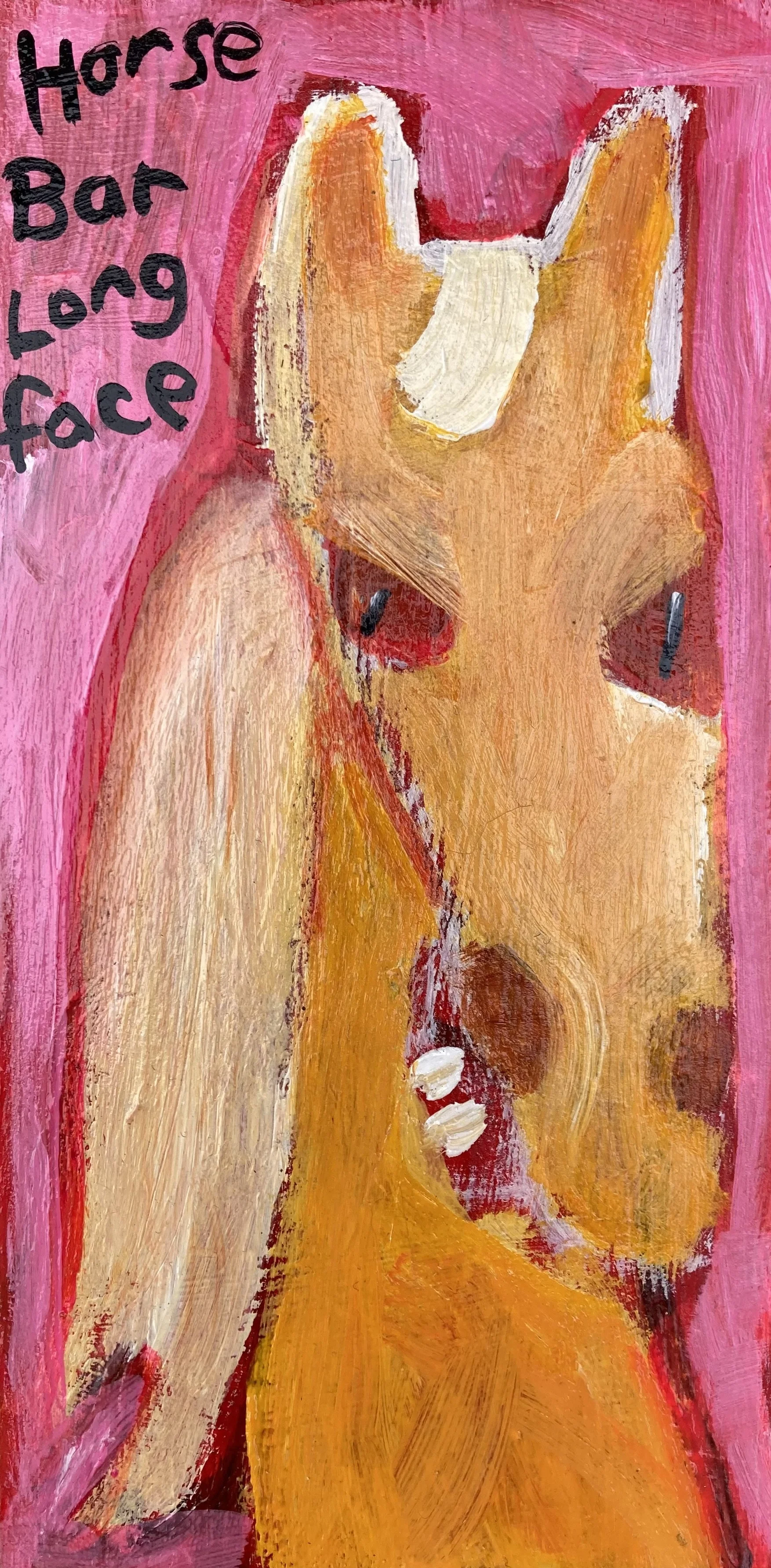 Long Face 3 1/2x7 inches $45