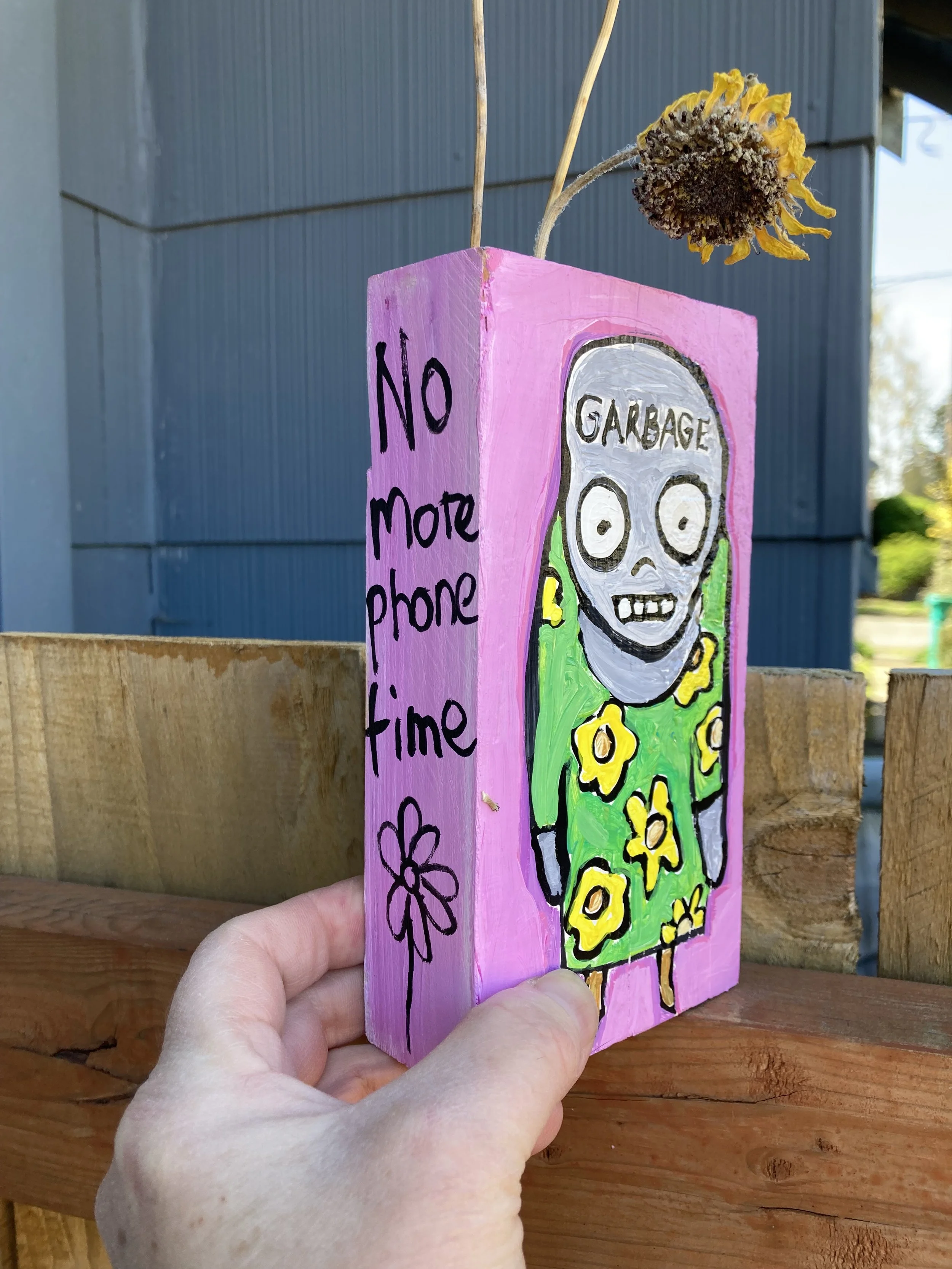 Garbage/ No more phone time with poppies $60