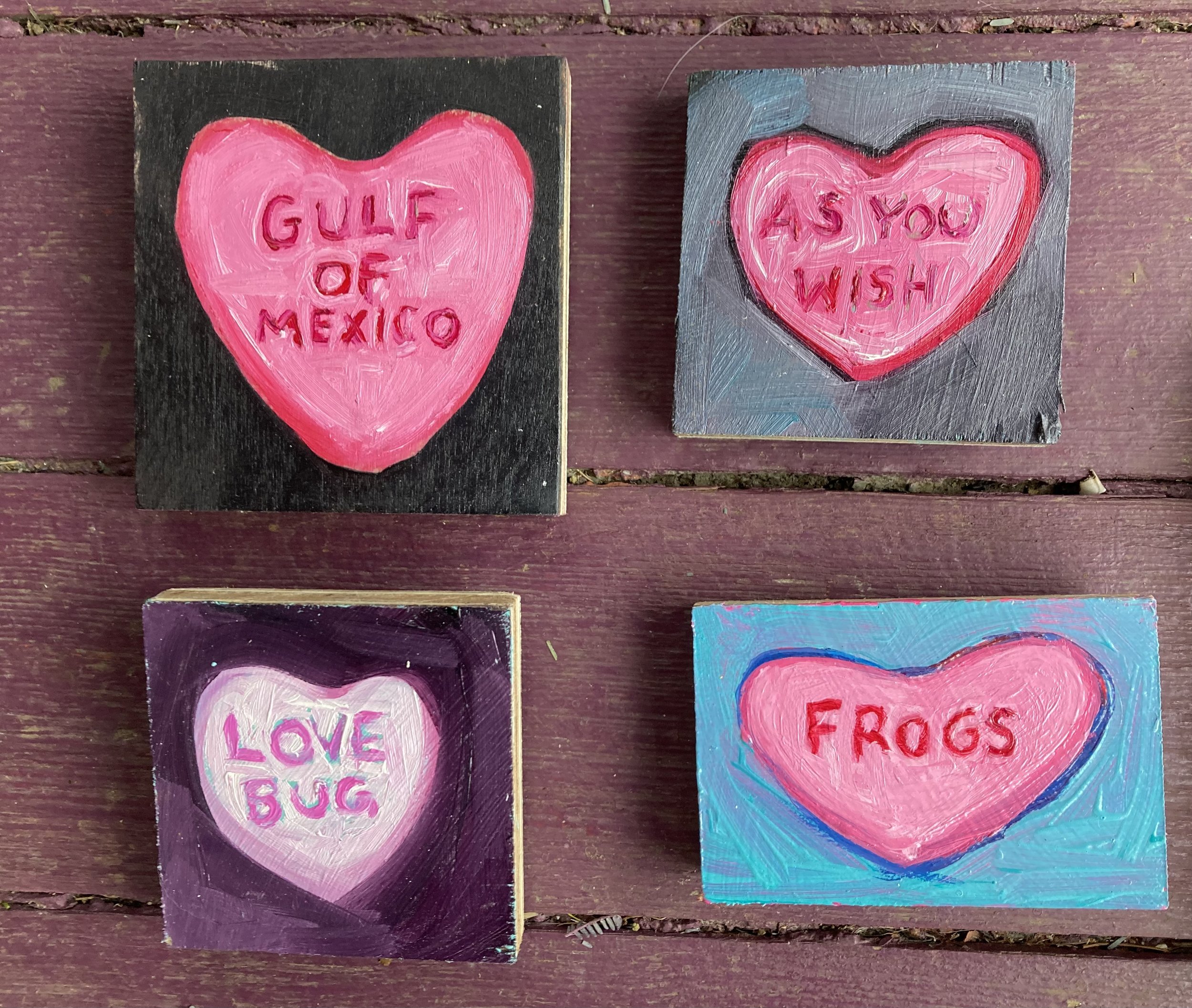 Small hearts 3x3 2x3 loads more being made. 