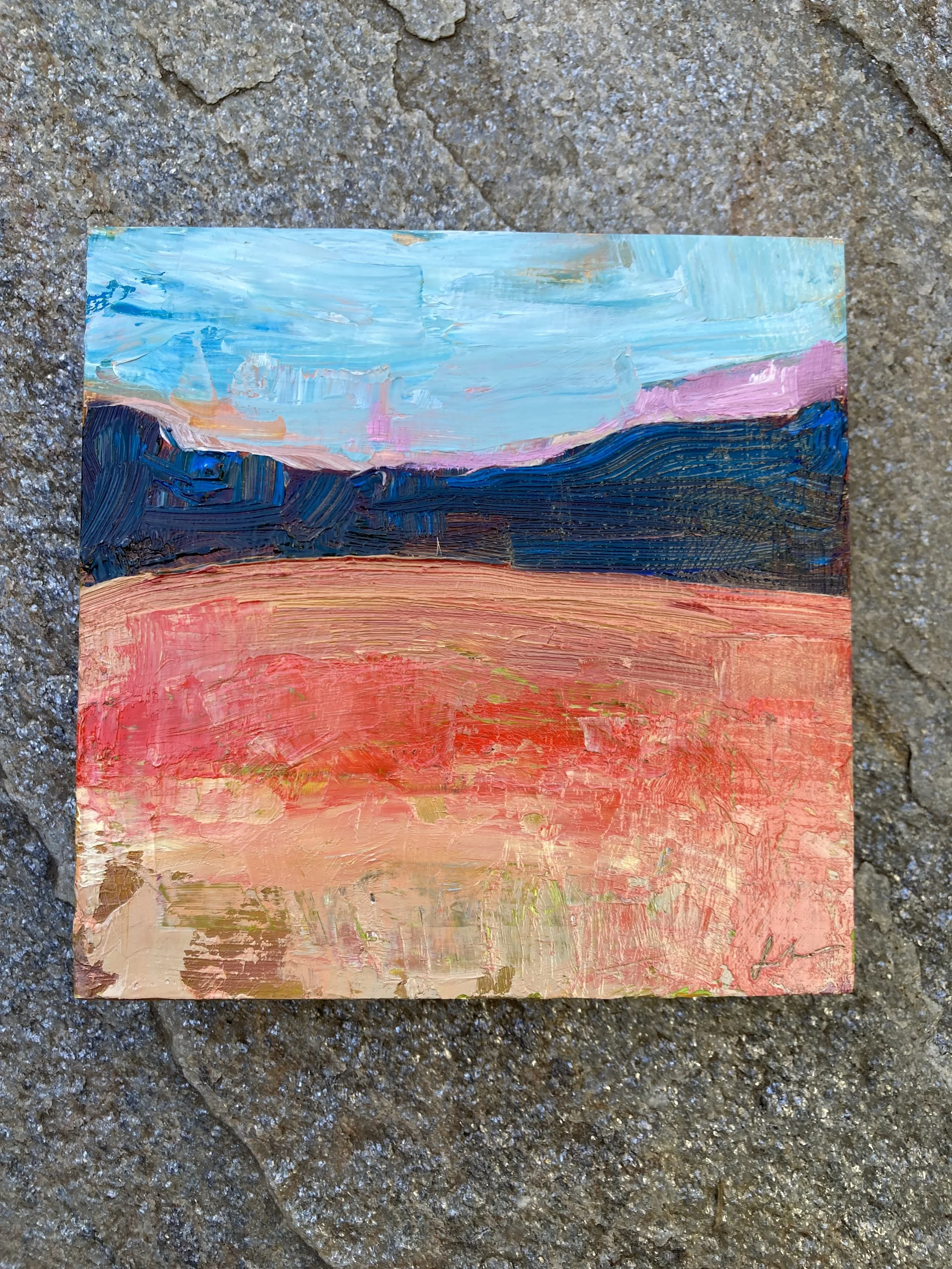 South on I-5 (Oregon) oil on wood 5x5