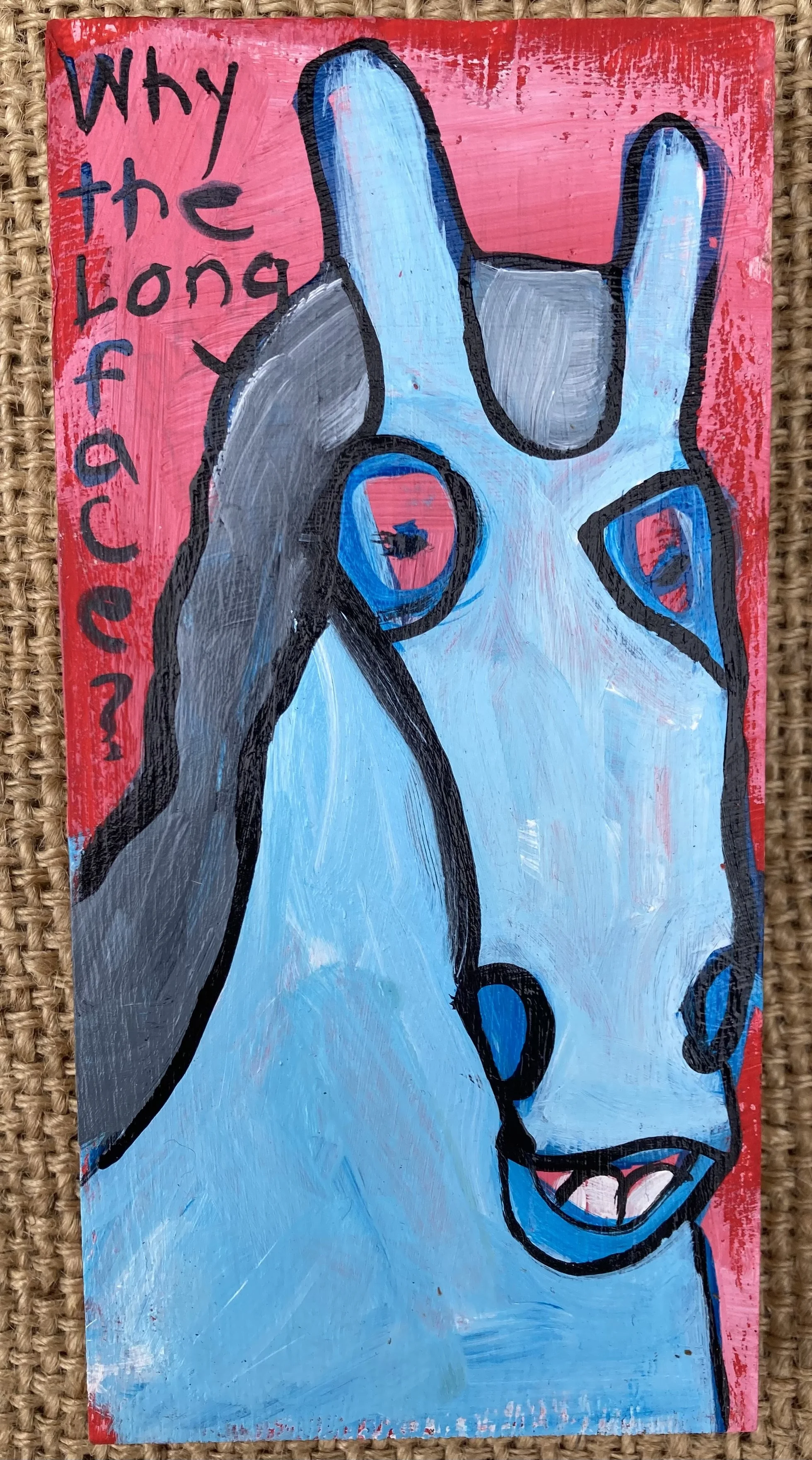 Long Face 2 3 1/2x 7 inches acrylic on wood $45