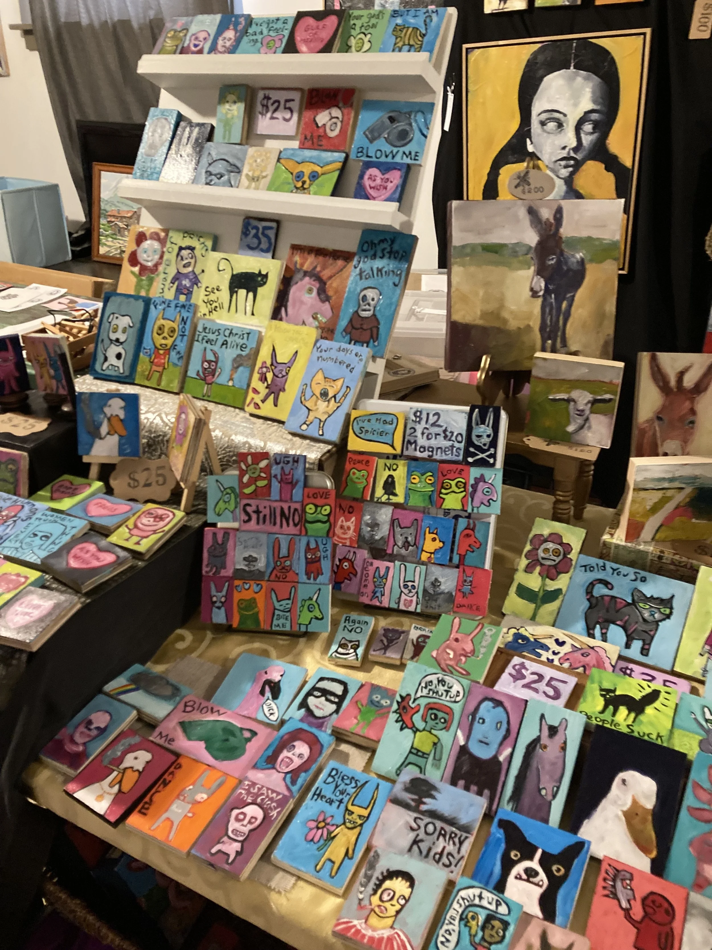 A peak at my booth Buckman Show and Sell 2025 Portland, Oregon