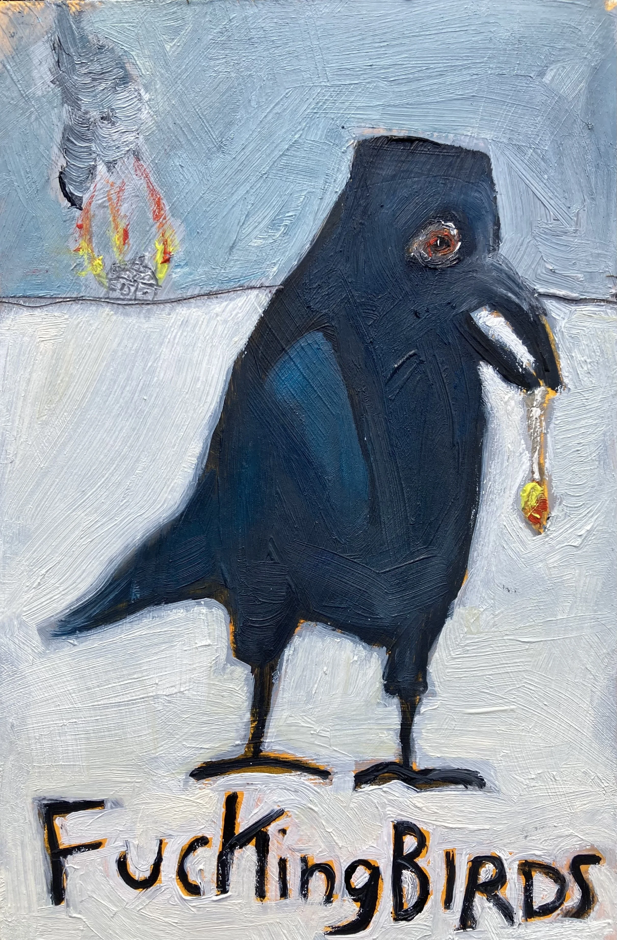 Let's Go To Work available through Brassworks Gallery 4x6 2025 postcard show