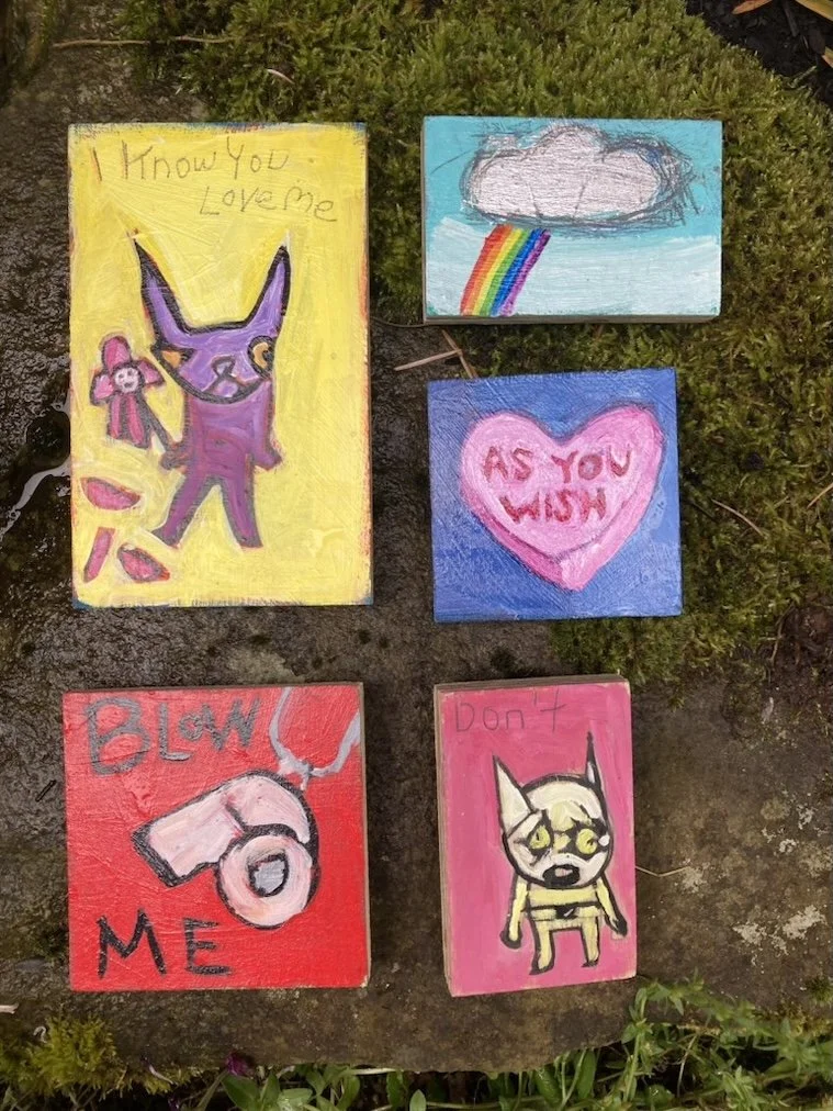 Selection of the many snarky smalls available. These are $35-$40 each