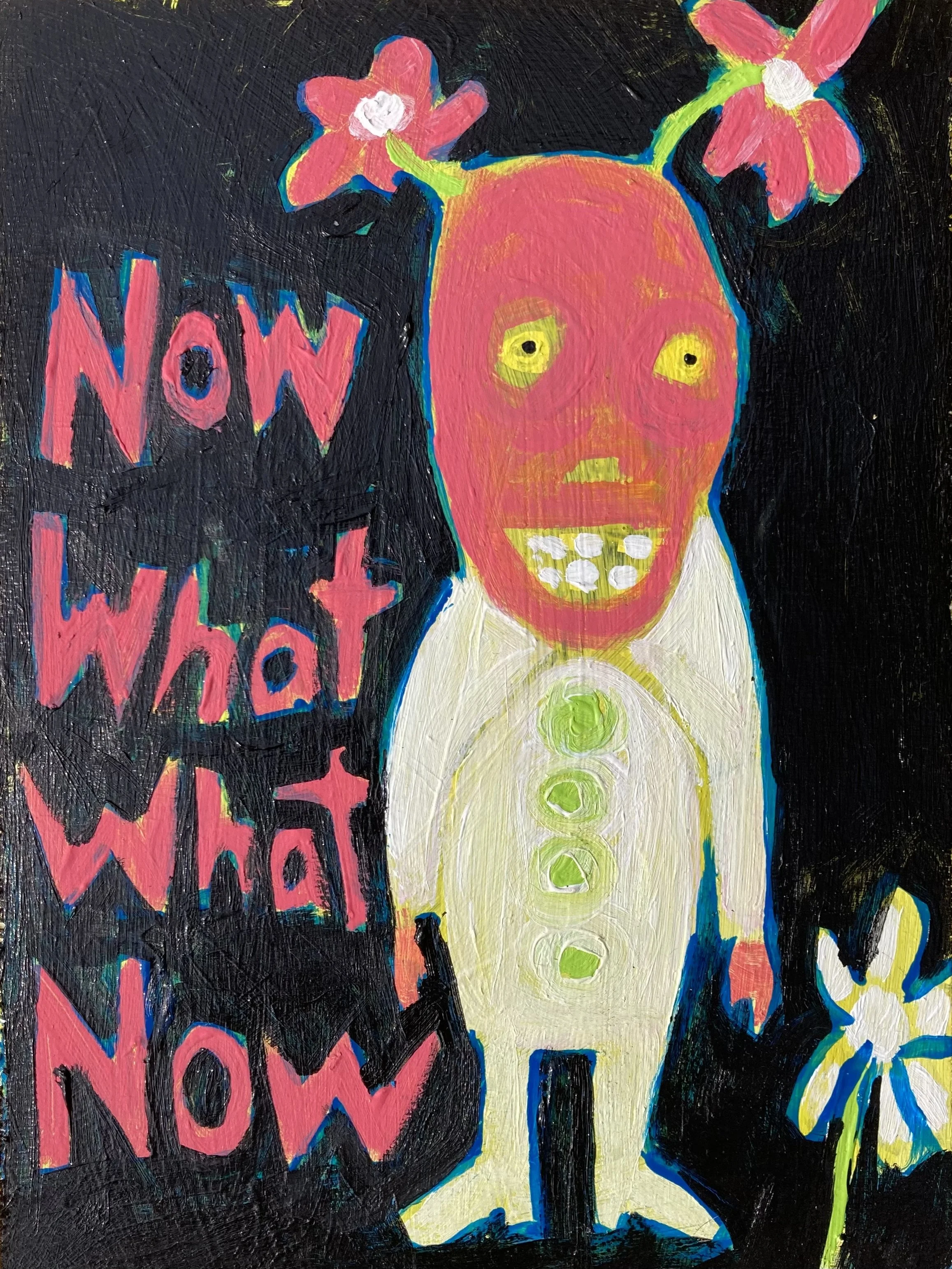 What Now 6x8 acrylic on wood $50