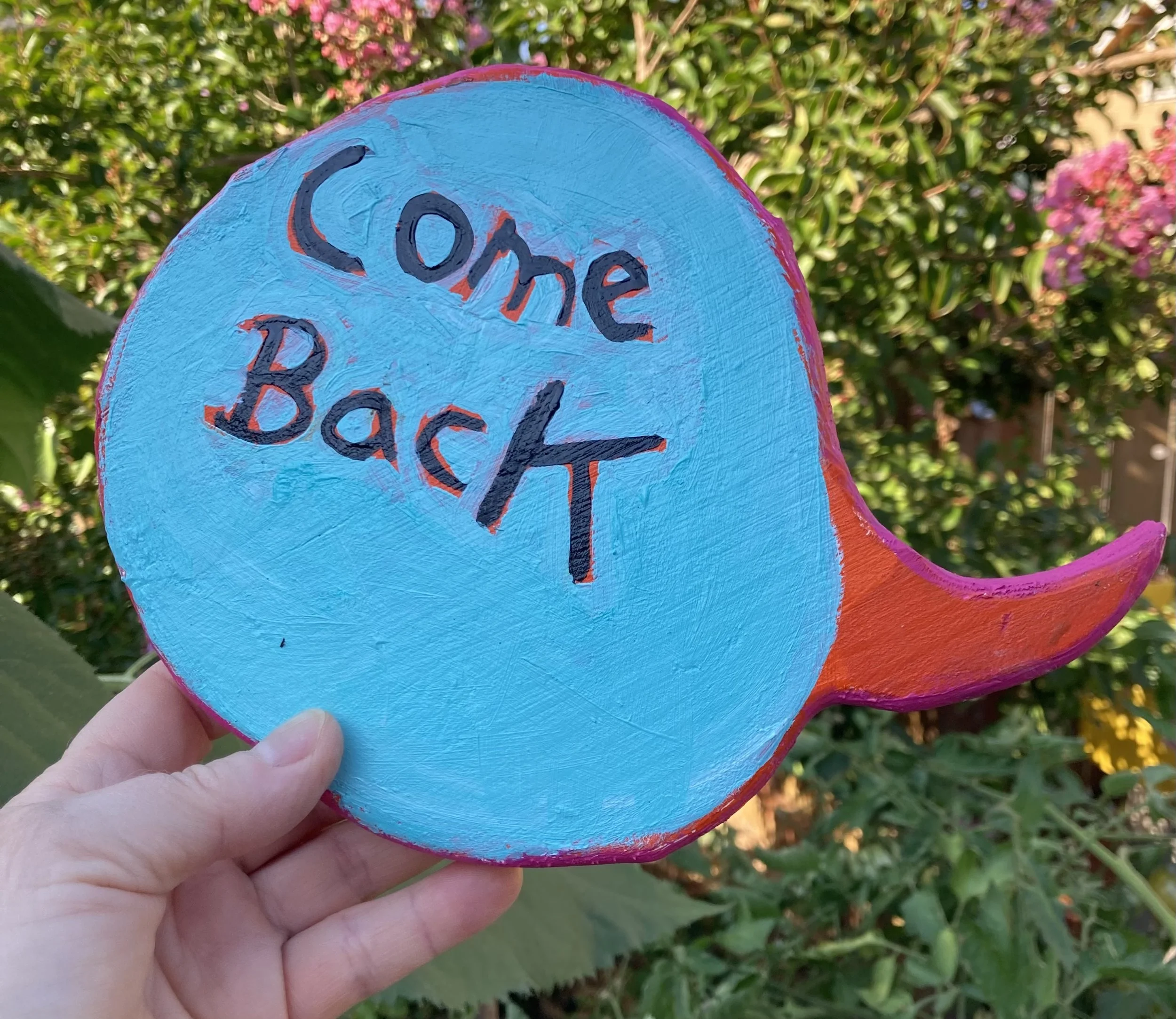 Double Sided Speech Bubble with Go Away $100