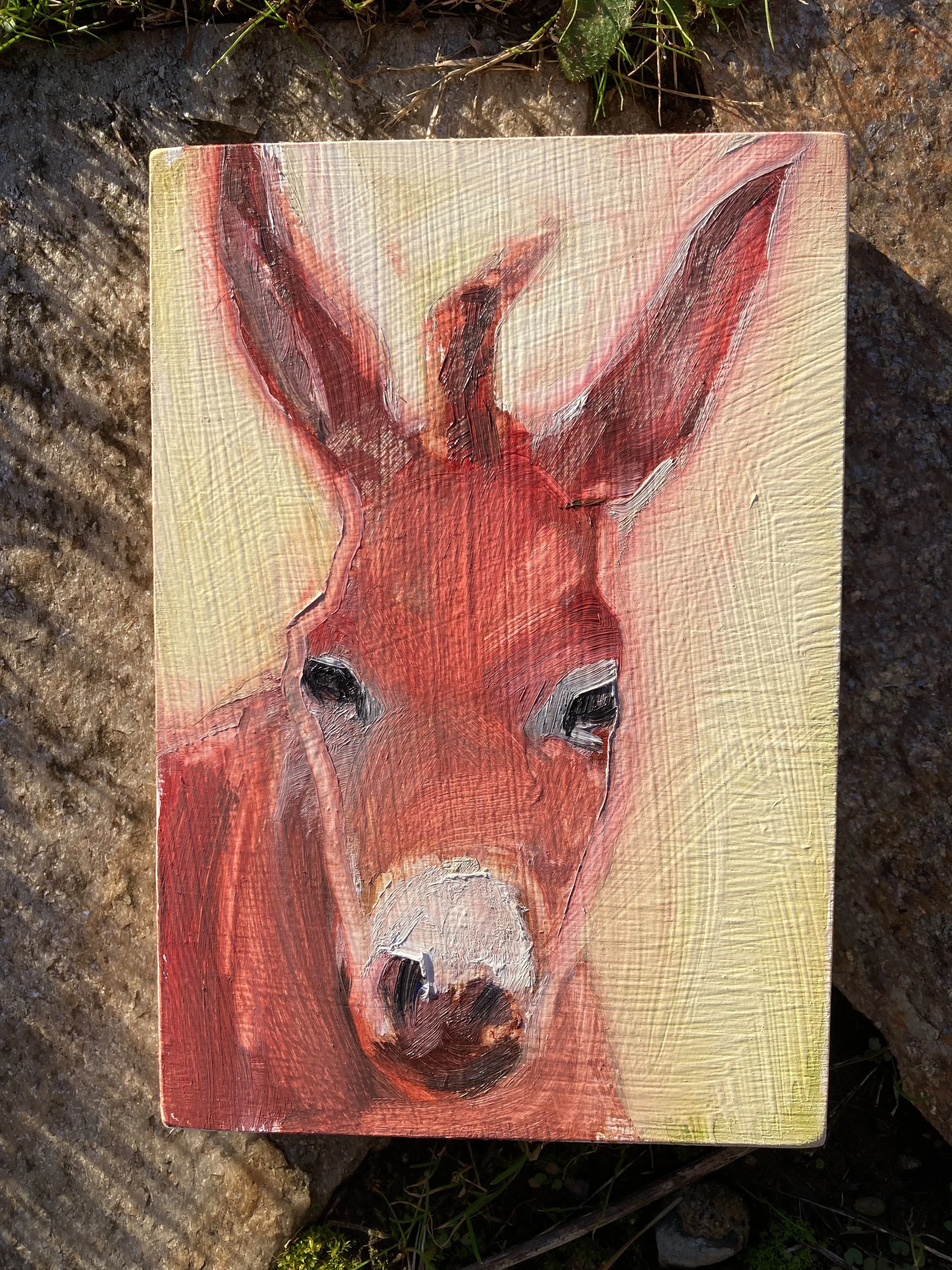 Playtime! oil on wood 4x6