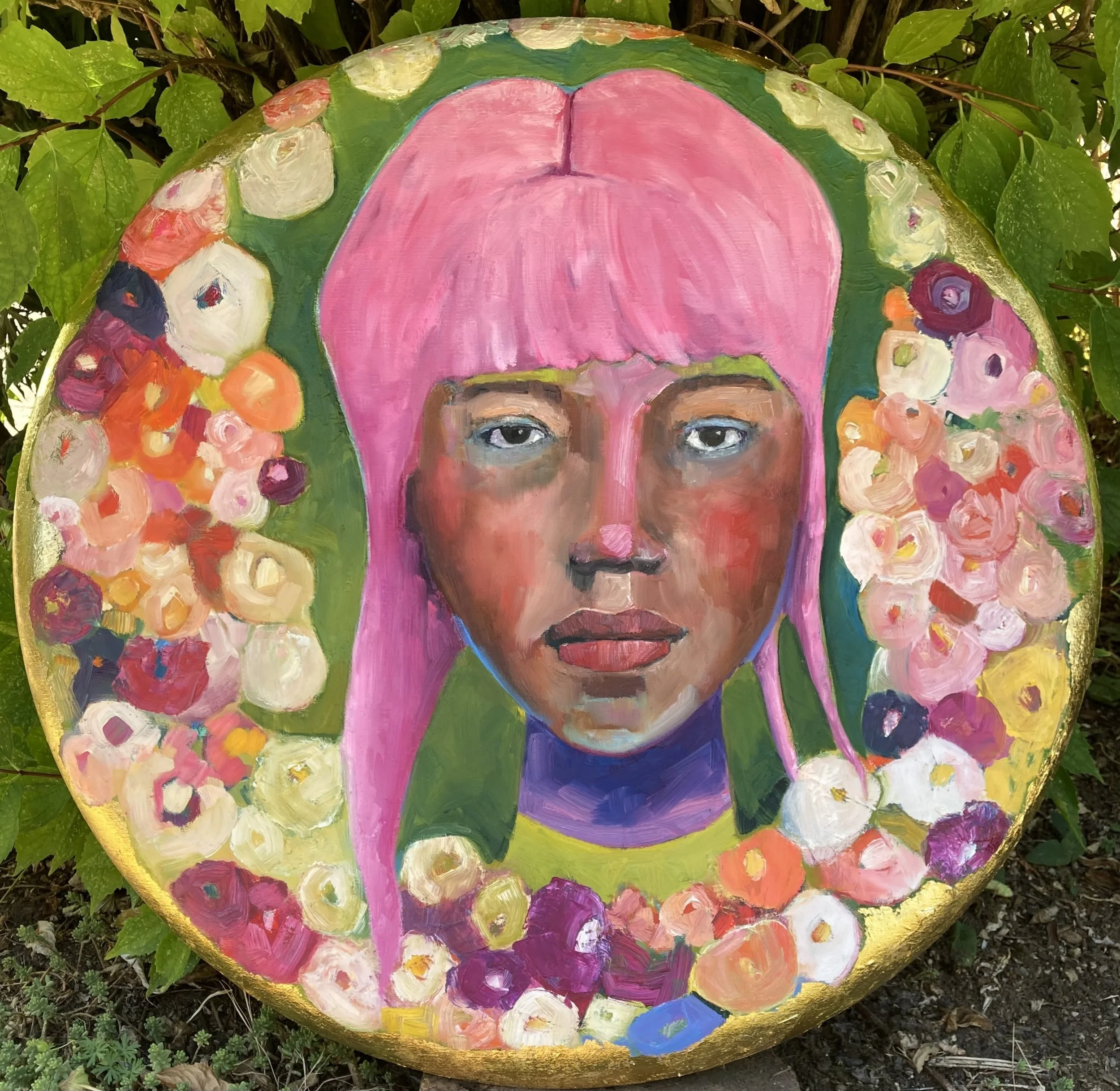 I snuck a high brow in.  It's about being creative and letting yourself be yourself. I also have upcoming gallery shows (Events page) and more art available  at the people land birds page.  This piece, A Gathering of Songs, will be in Palm Springs fo