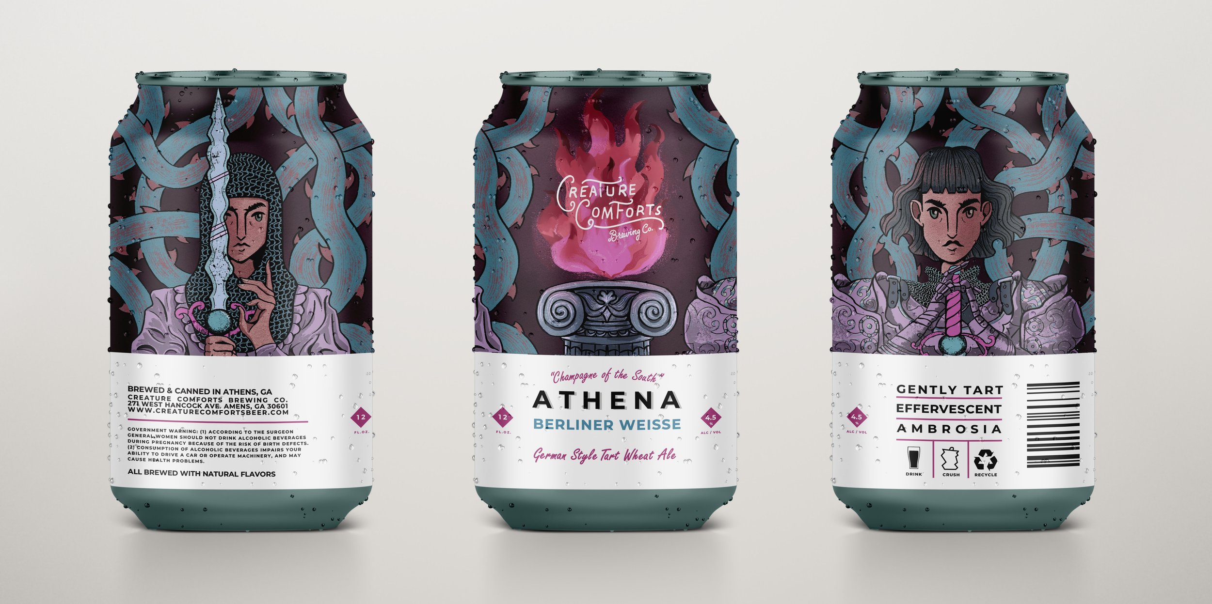 Mockup of illustration on the can