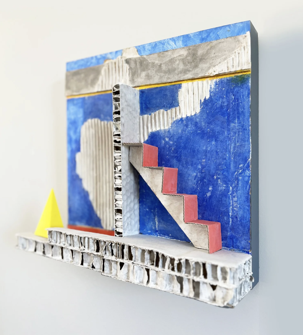 Mykonos Stairs, 12"x12"