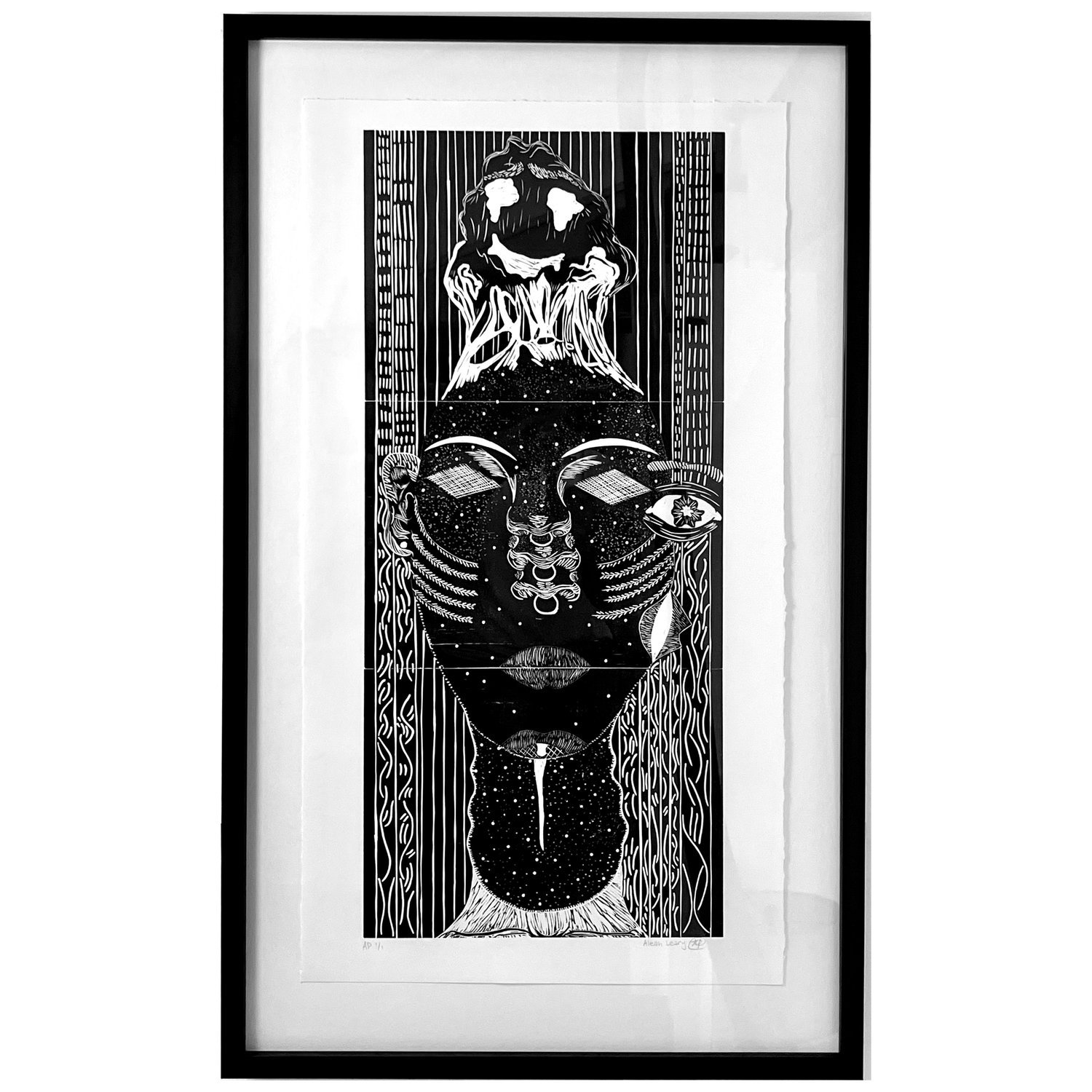 "Losing My Mind"
Exquisite Corpse
Woodcut Block Print
21" x 13.5"