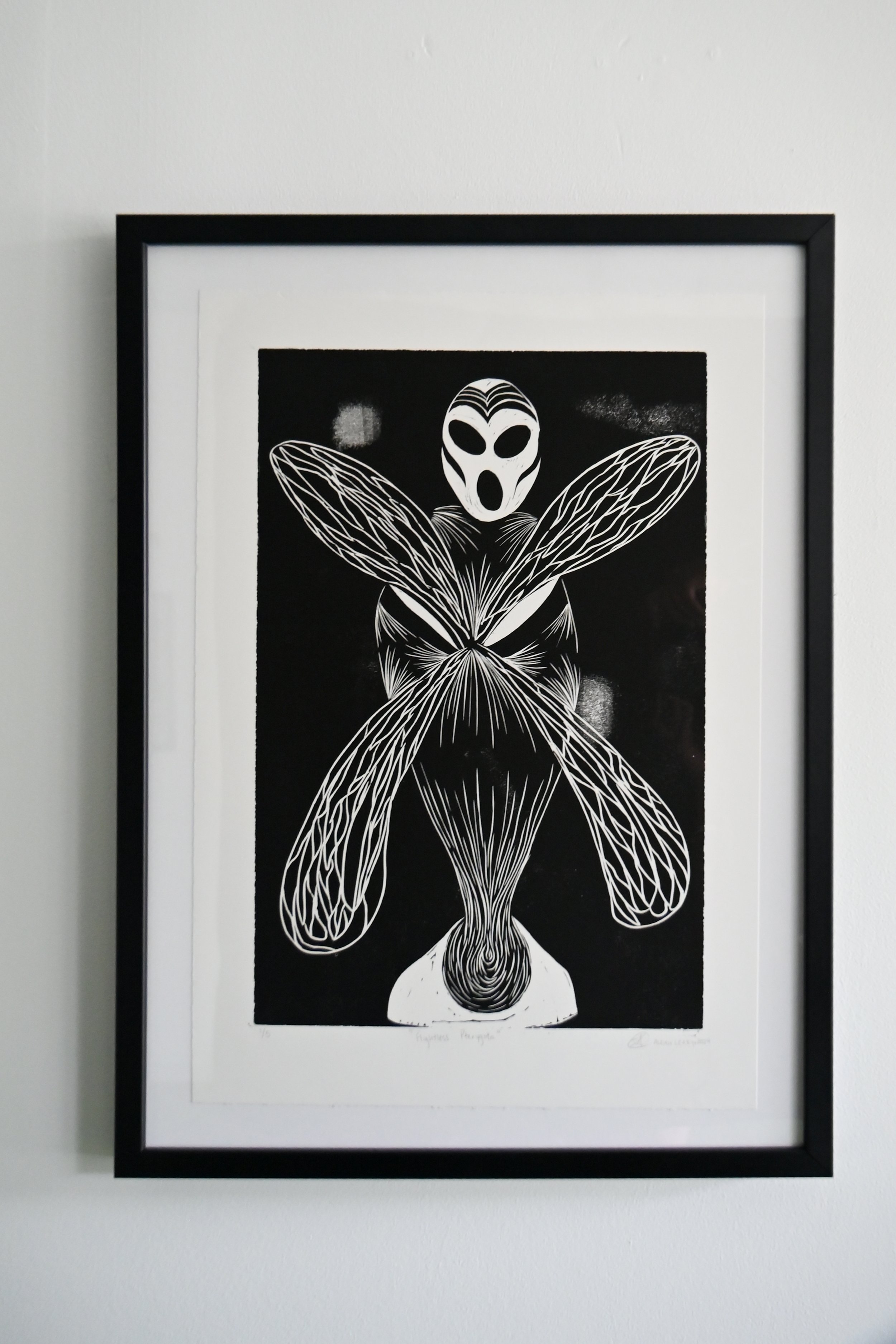 "Flightless Pterygota"
Woodcut Block Print
15" x 21 3/4"