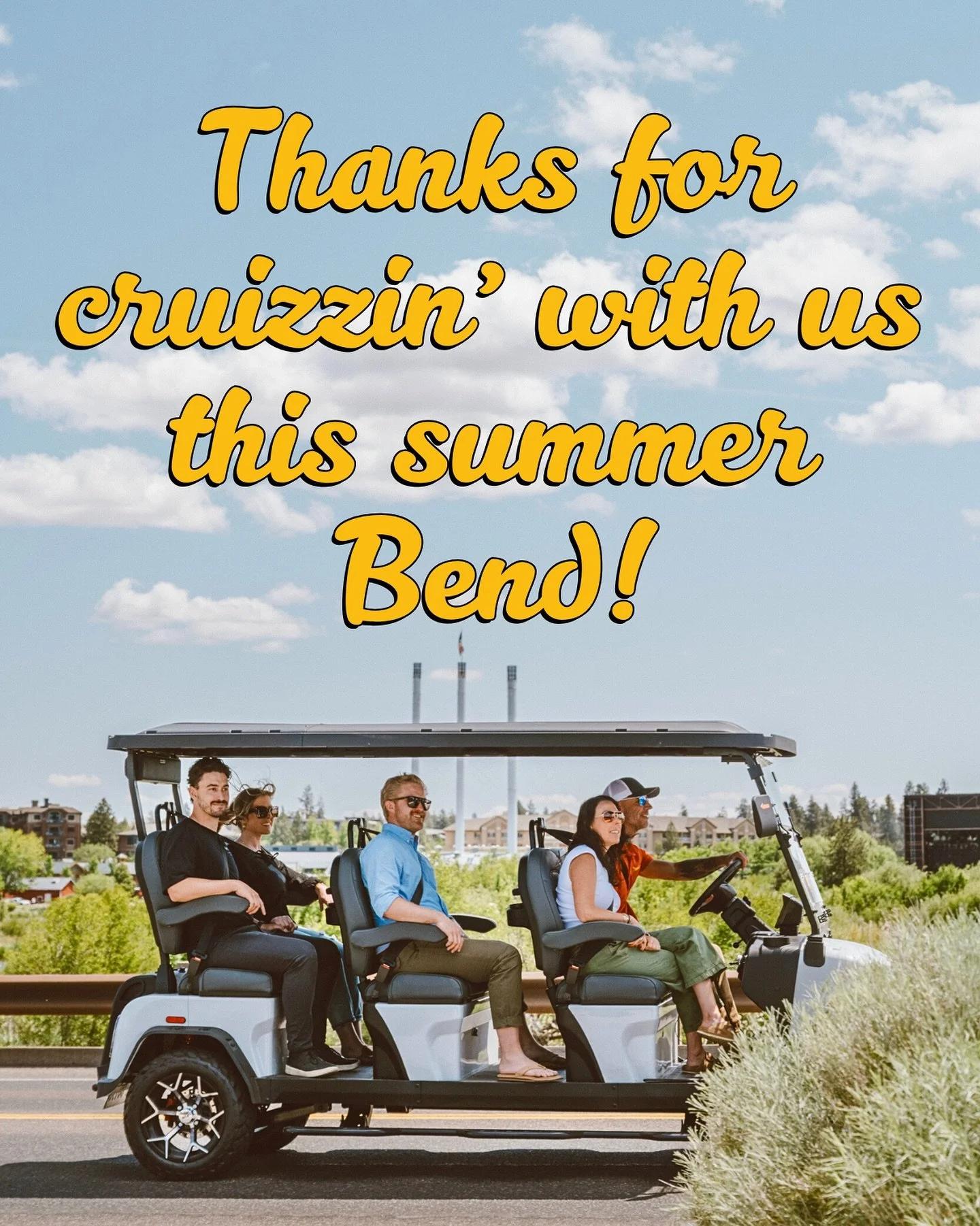 Bend&hellip; thank you! 🧡 Cruizzy is closed for the season, but you made our very first year one for the books. 🙌

While it&rsquo;s a wrap for our regular rides, our carts are still available for private events. 🎉 If you&rsquo;ve got a celebration