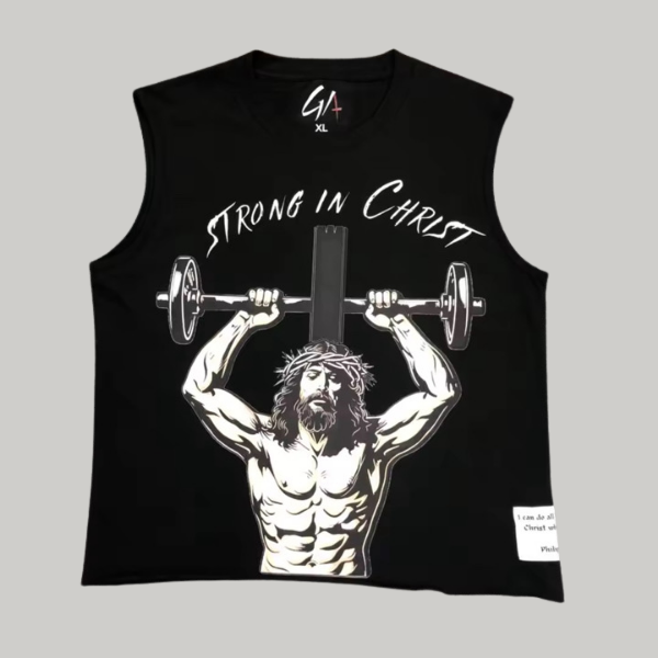 'Strong In Christ' Cropped Tank Top