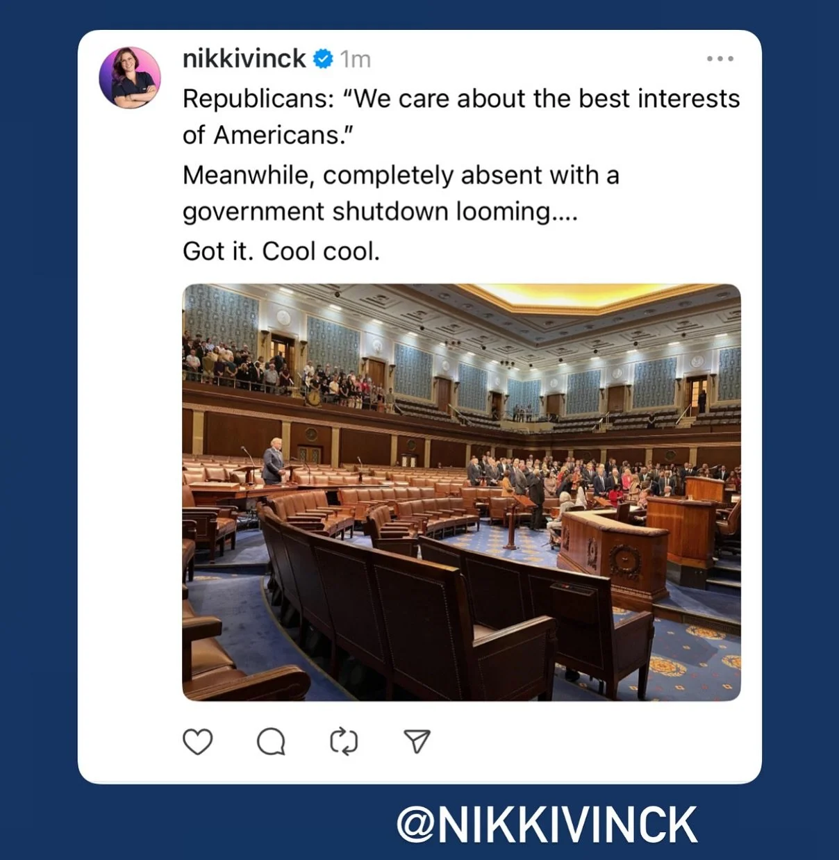Not a good look republicans. Not a good look.
