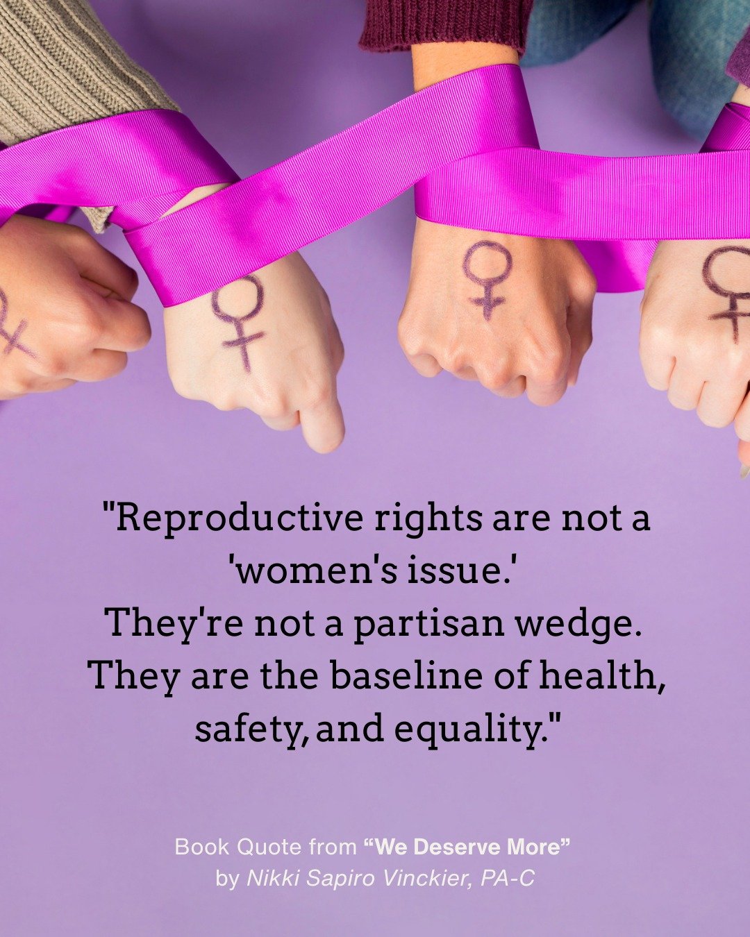 Today&rsquo;s book quote from &ldquo;We Deserve More: Why Reproductive Healthcare Is Broken and What You Can Do About It&rdquo; &mdash; it&rsquo;s available on May 18th, but it&rsquo;s now up for preorders. Link in bio or comment &ldquo;We Deserve Mo